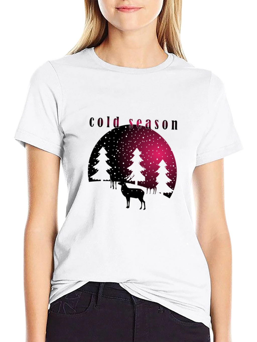 Cold Season Deer Graphic Tee