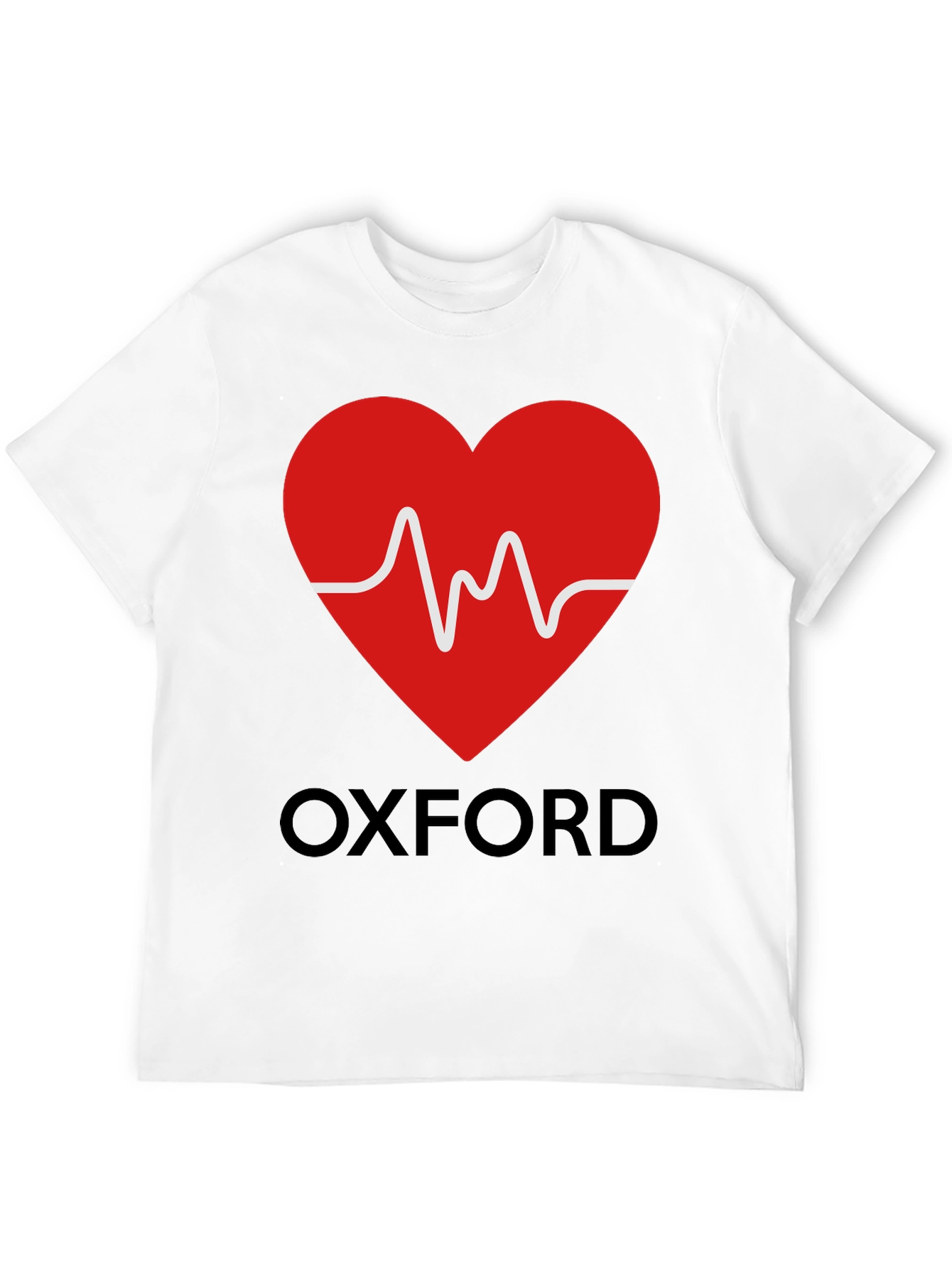 Oxford Heartbeat Graphic Tee - Soft Cotton Blend
