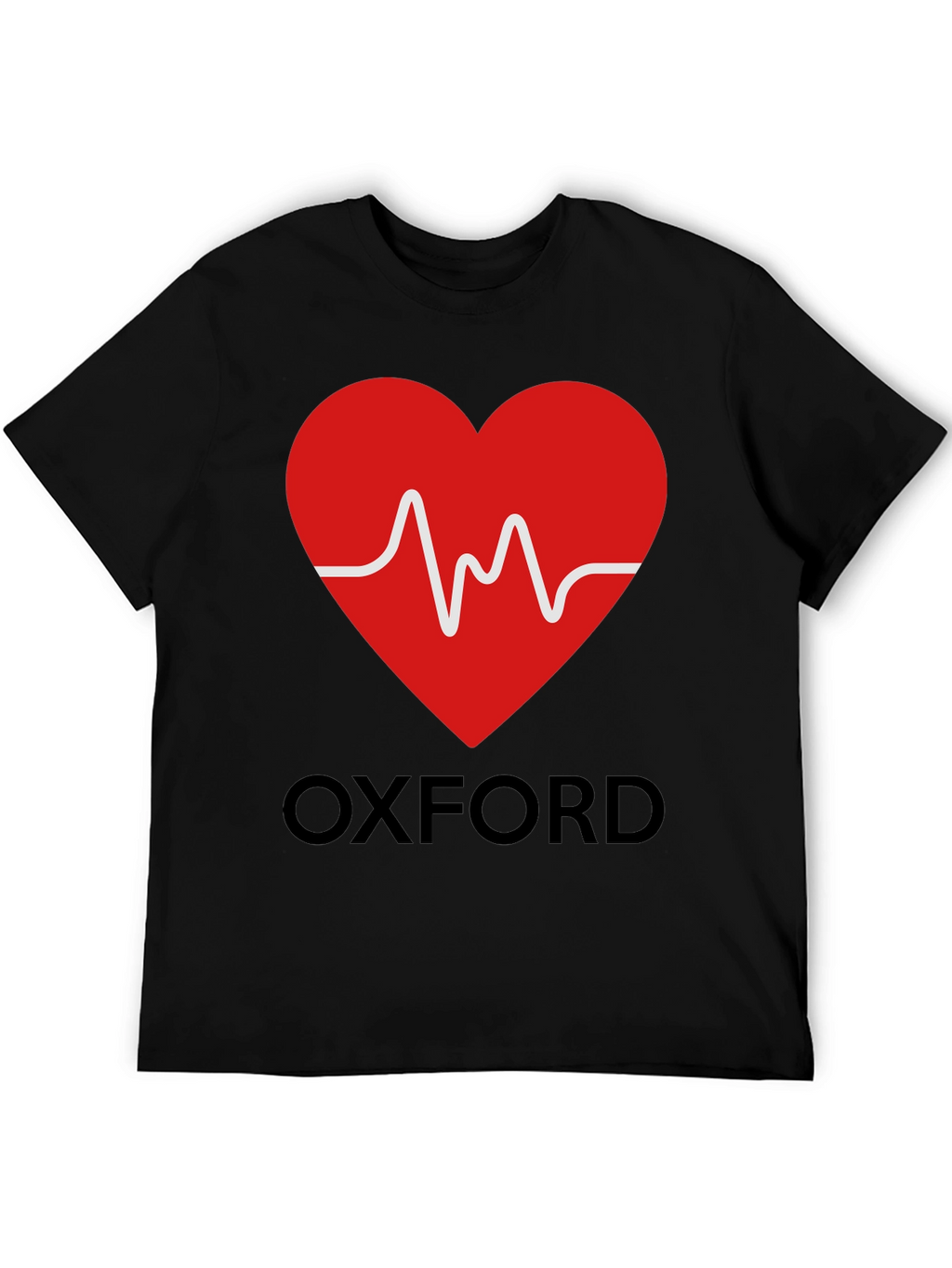 Oxford Heartbeat Graphic Tee - Soft Cotton Blend
