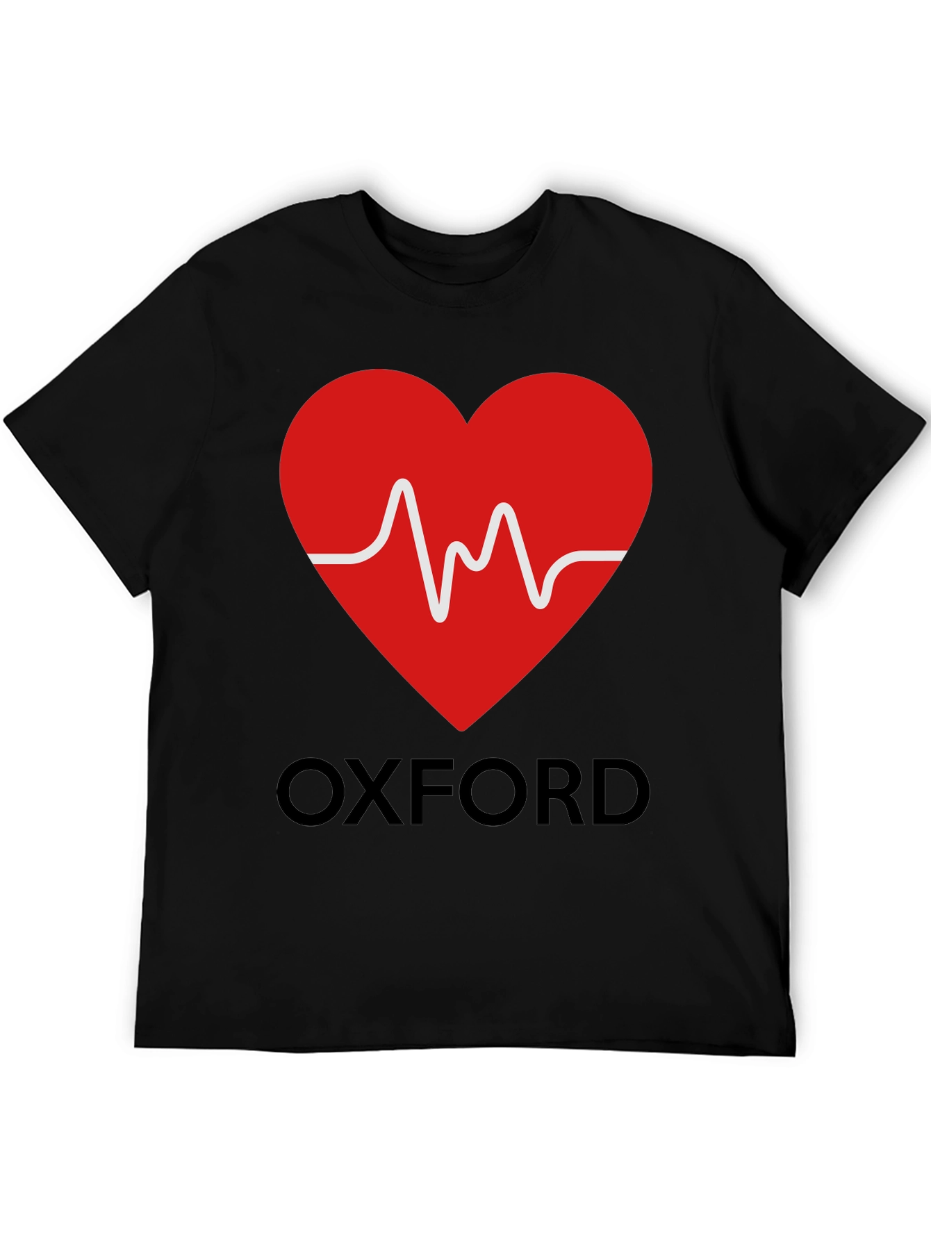 Oxford Heartbeat Graphic Tee - Soft Cotton Blend