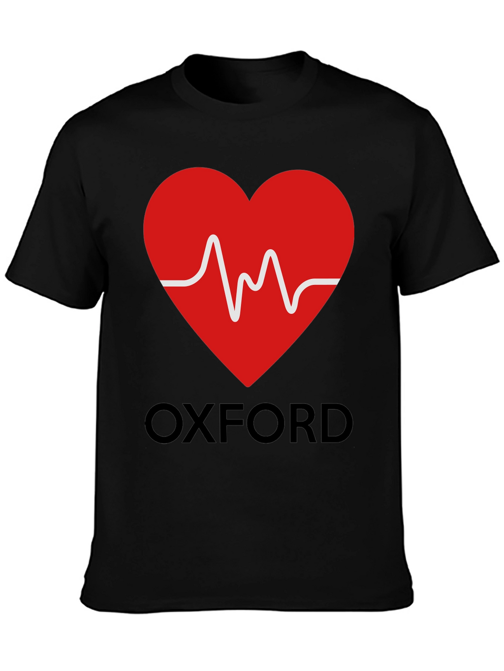Oxford Heartbeat Graphic Tee - Soft Cotton Blend