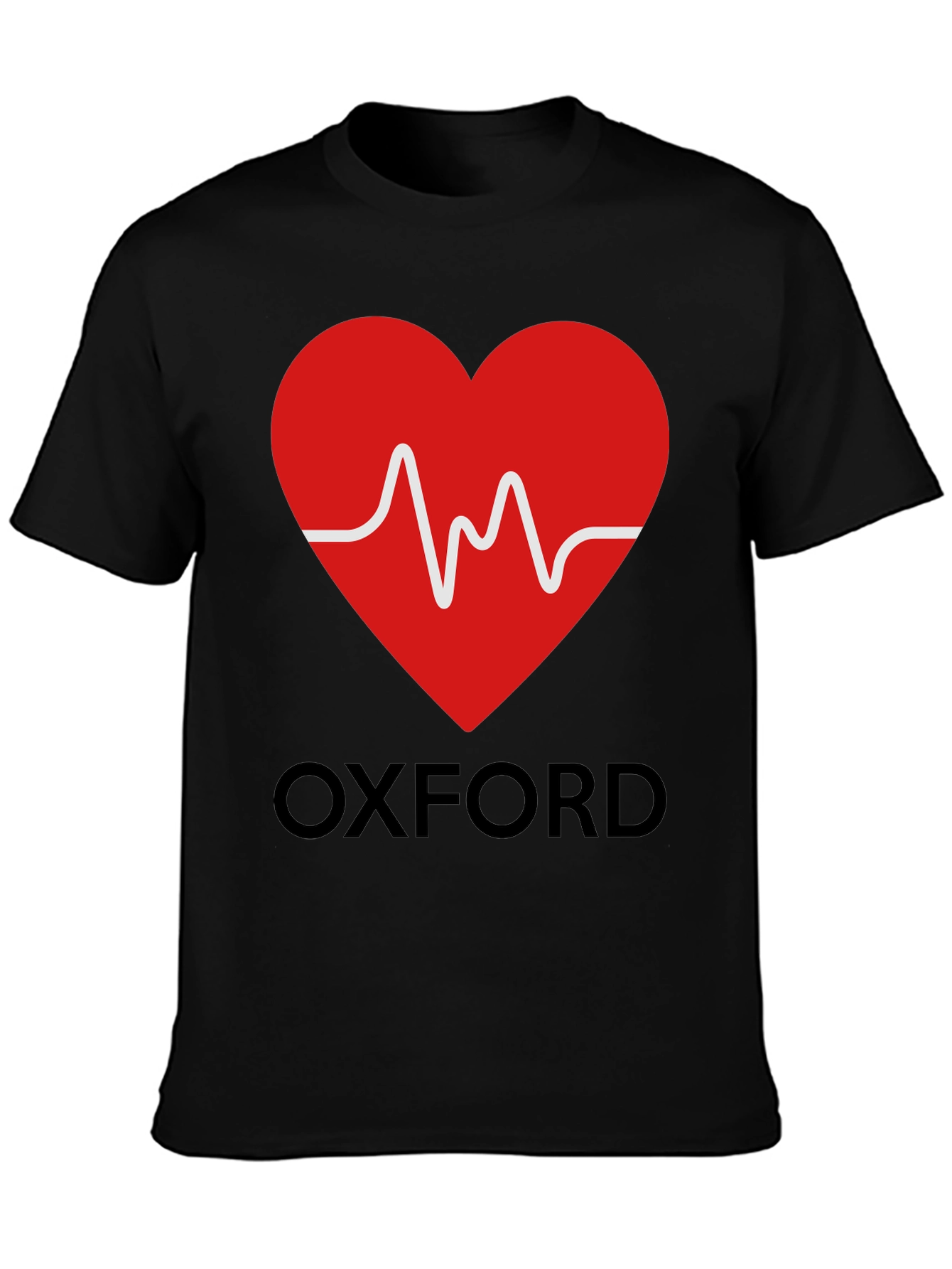 Oxford Heartbeat Graphic Tee - Soft Cotton Blend