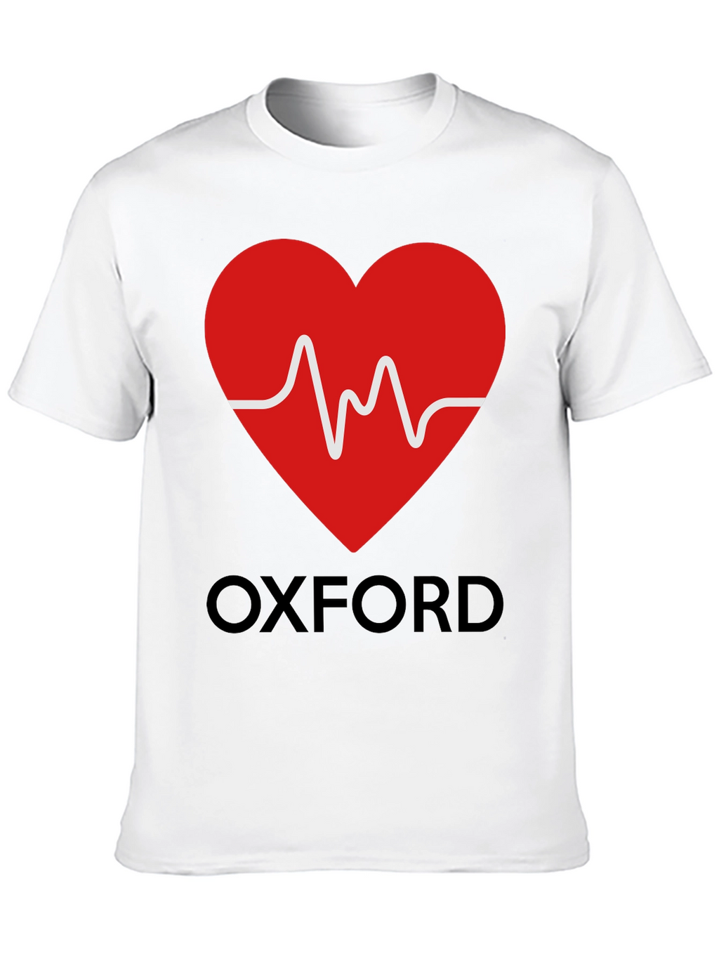 Oxford Heartbeat Graphic Tee - Soft Cotton Blend