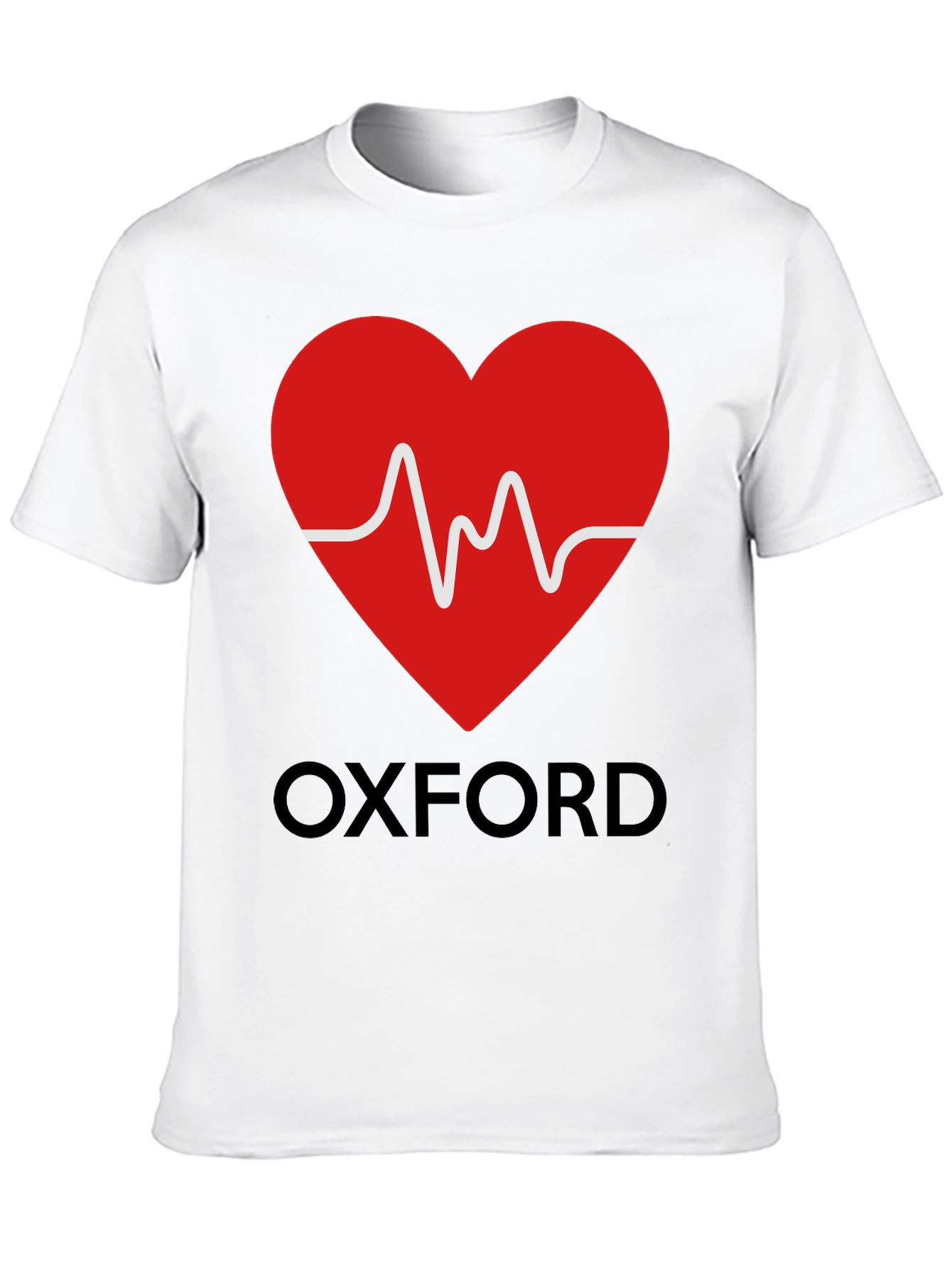 Oxford Heartbeat Graphic Tee - Soft Cotton Blend