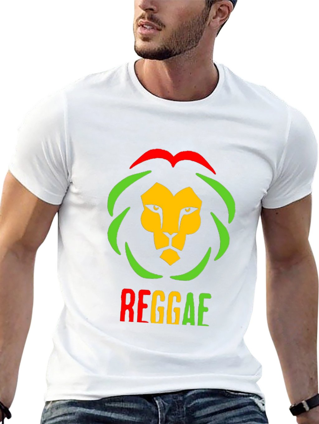Reggae Lion Head Graphic T-Shirt