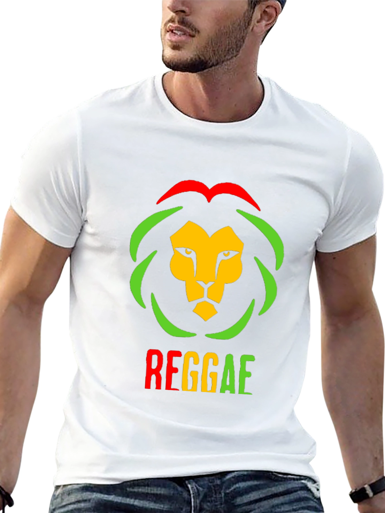 Reggae Lion Head Graphic T-Shirt