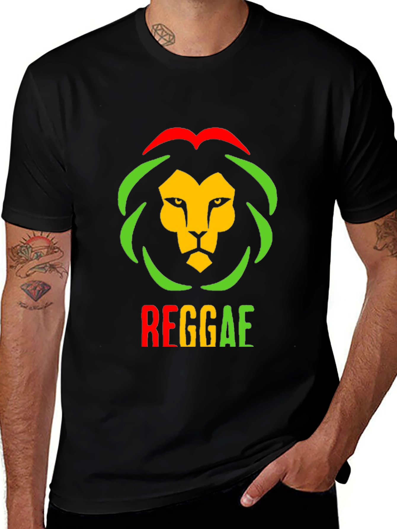 Reggae Lion Head Graphic T-Shirt