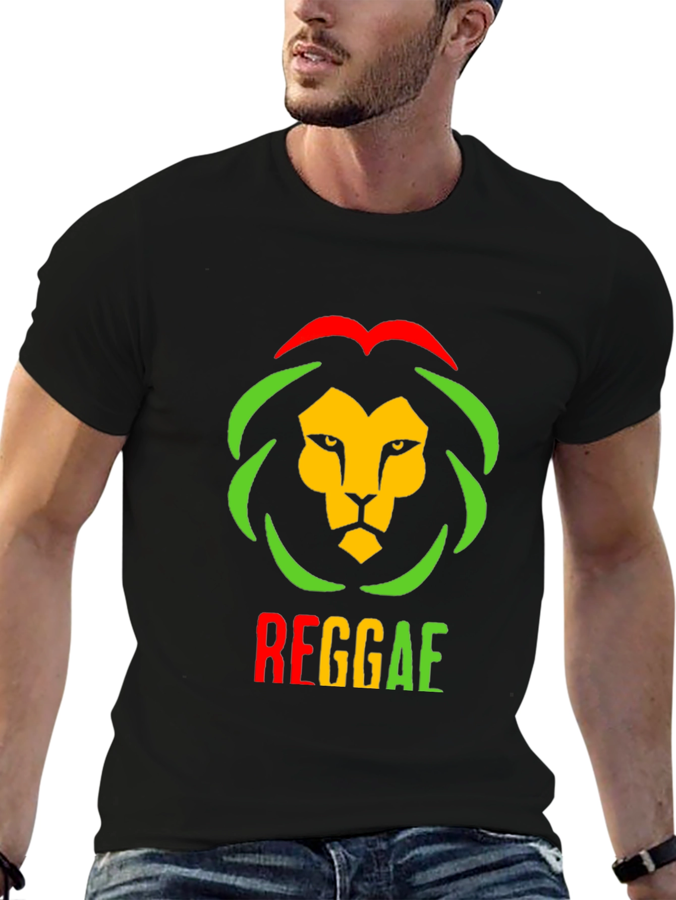 Reggae Lion Head Graphic T-Shirt