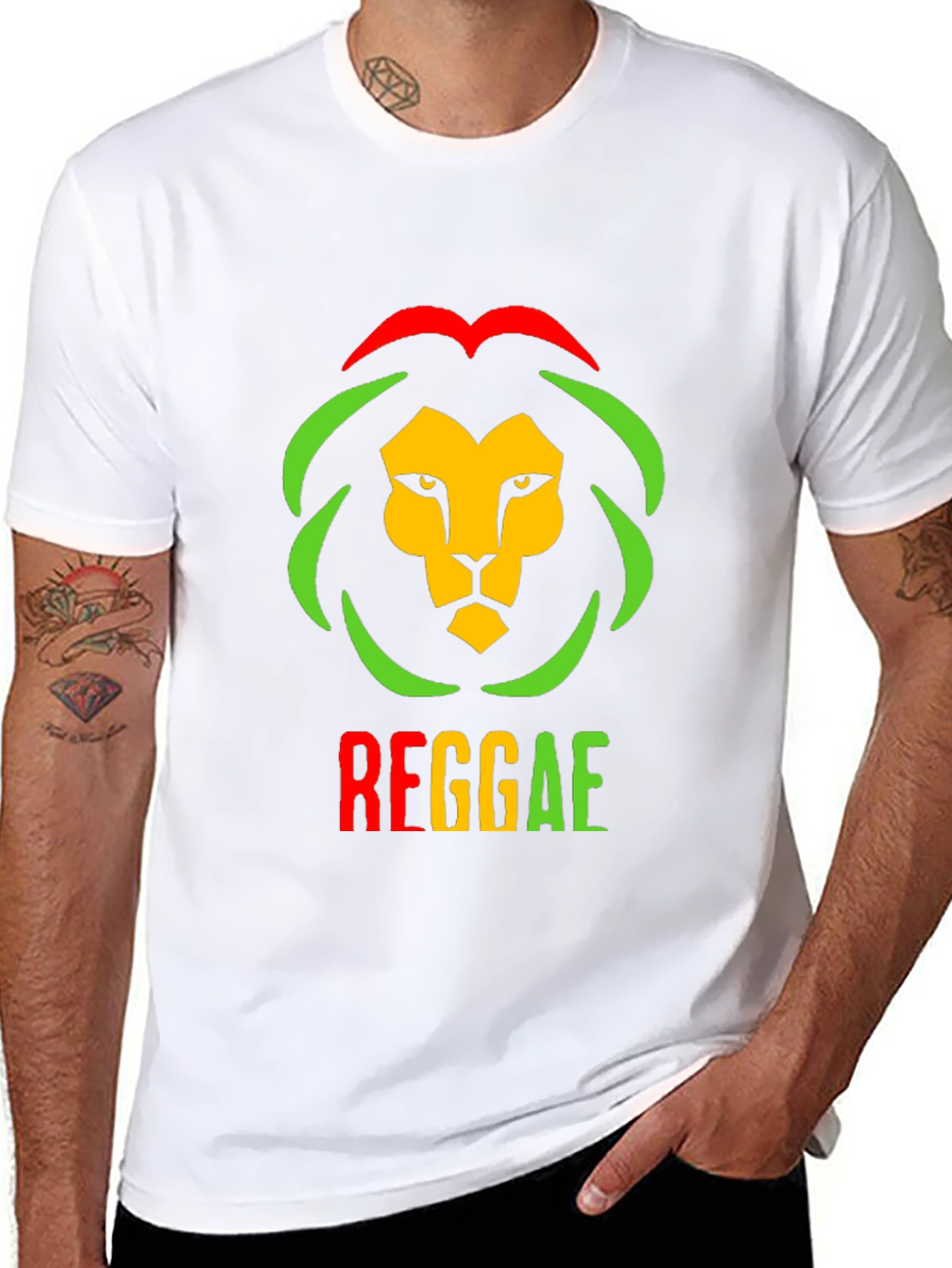 Reggae Lion Head Graphic T-Shirt