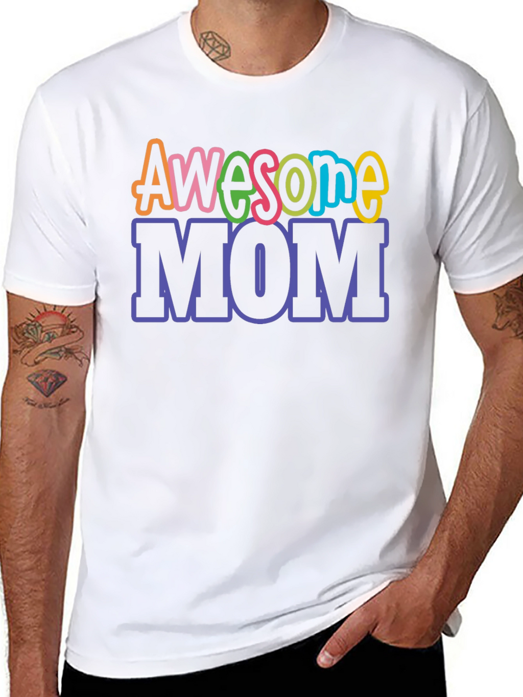 Awesome Mom Graphic Tee - Black T-Shirt