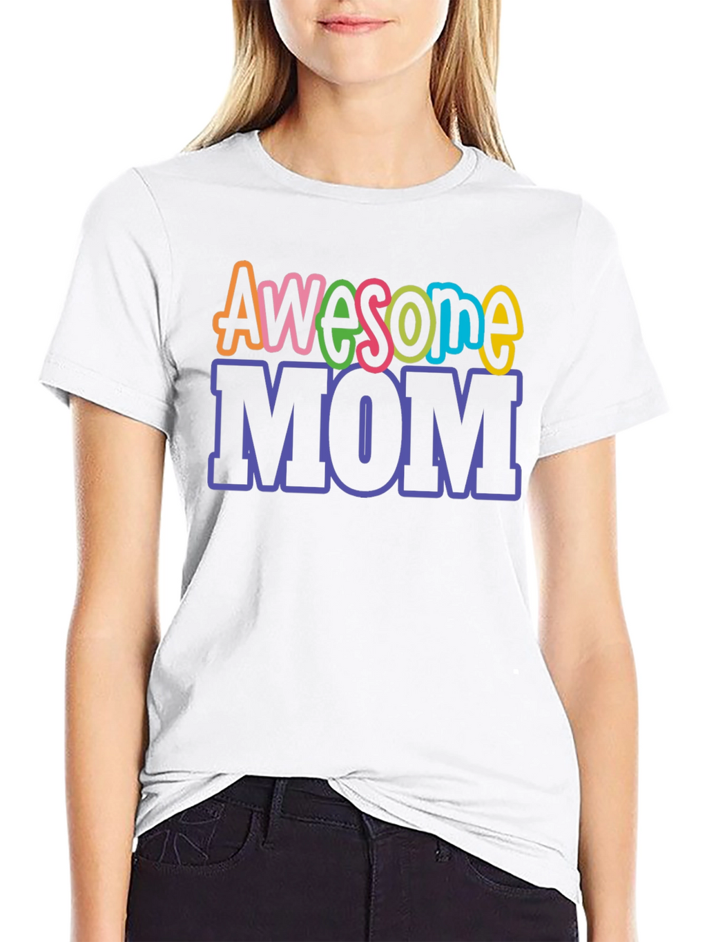 Awesome Mom Graphic Tee - Black T-Shirt