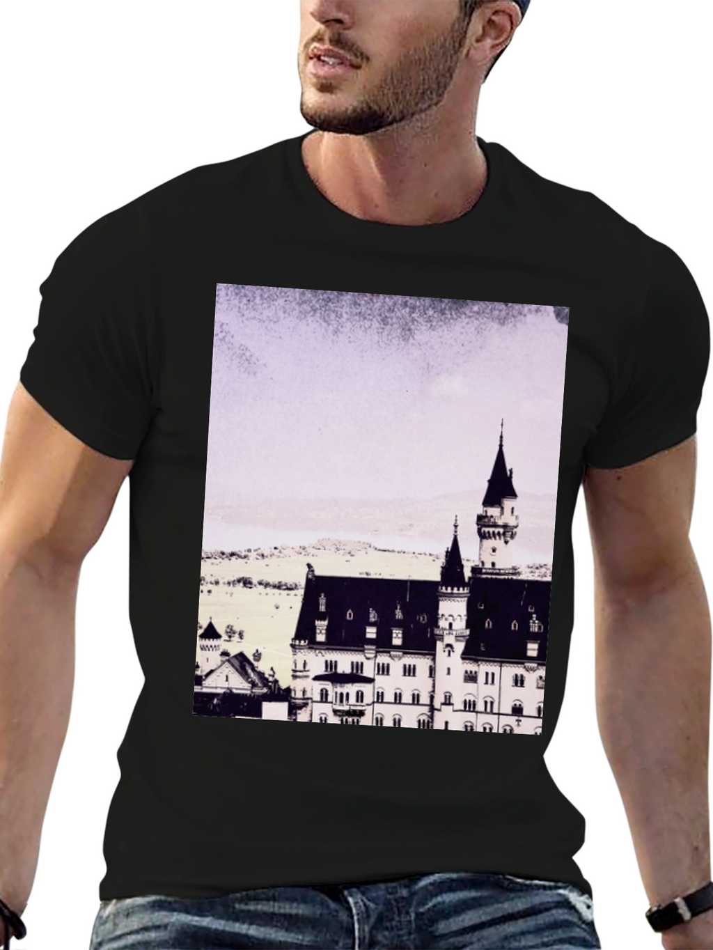 Castle Graphic Tee - Mens Black T-Shirt