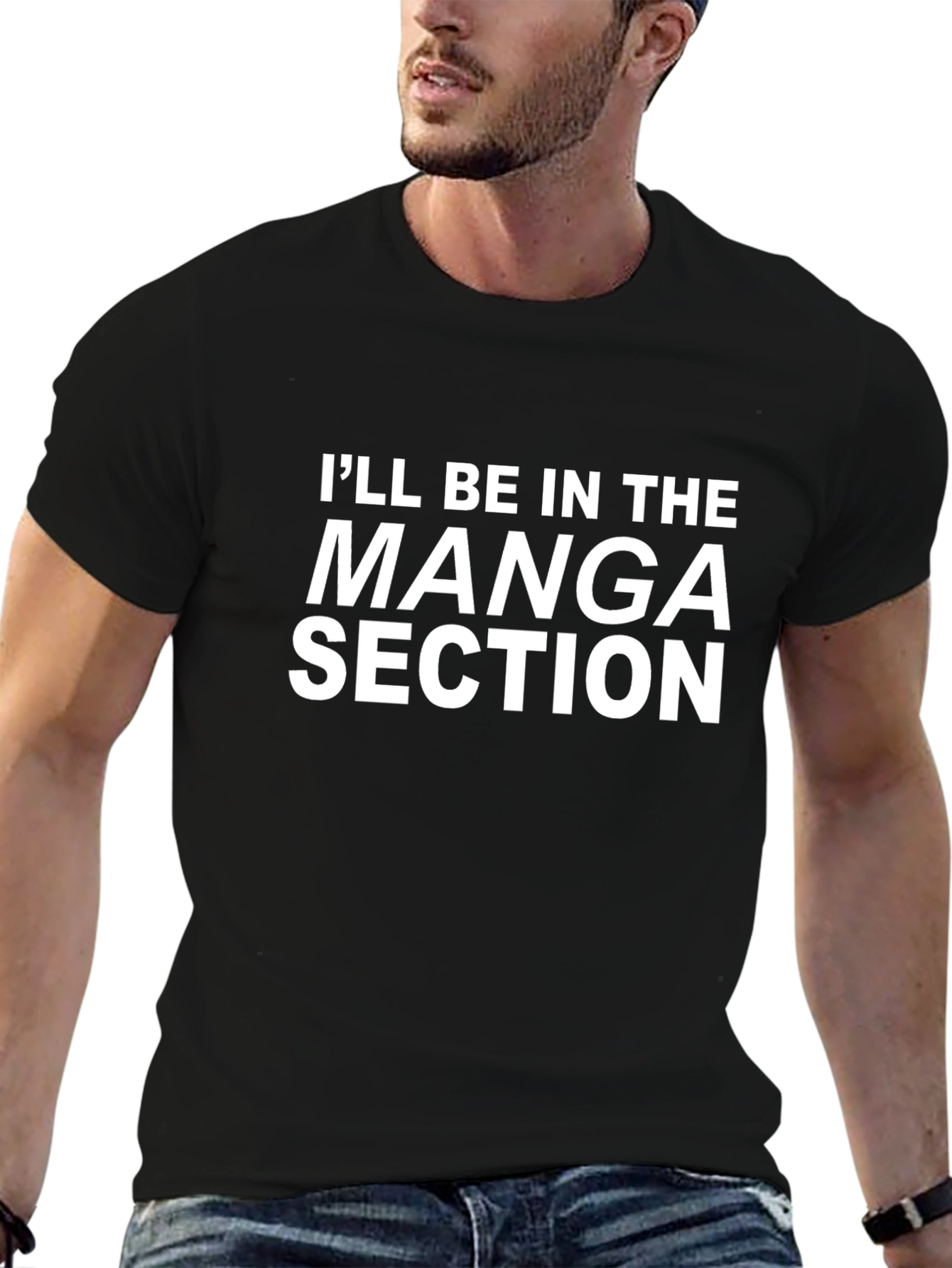 Manga Section Black Graphic Tee Shirt