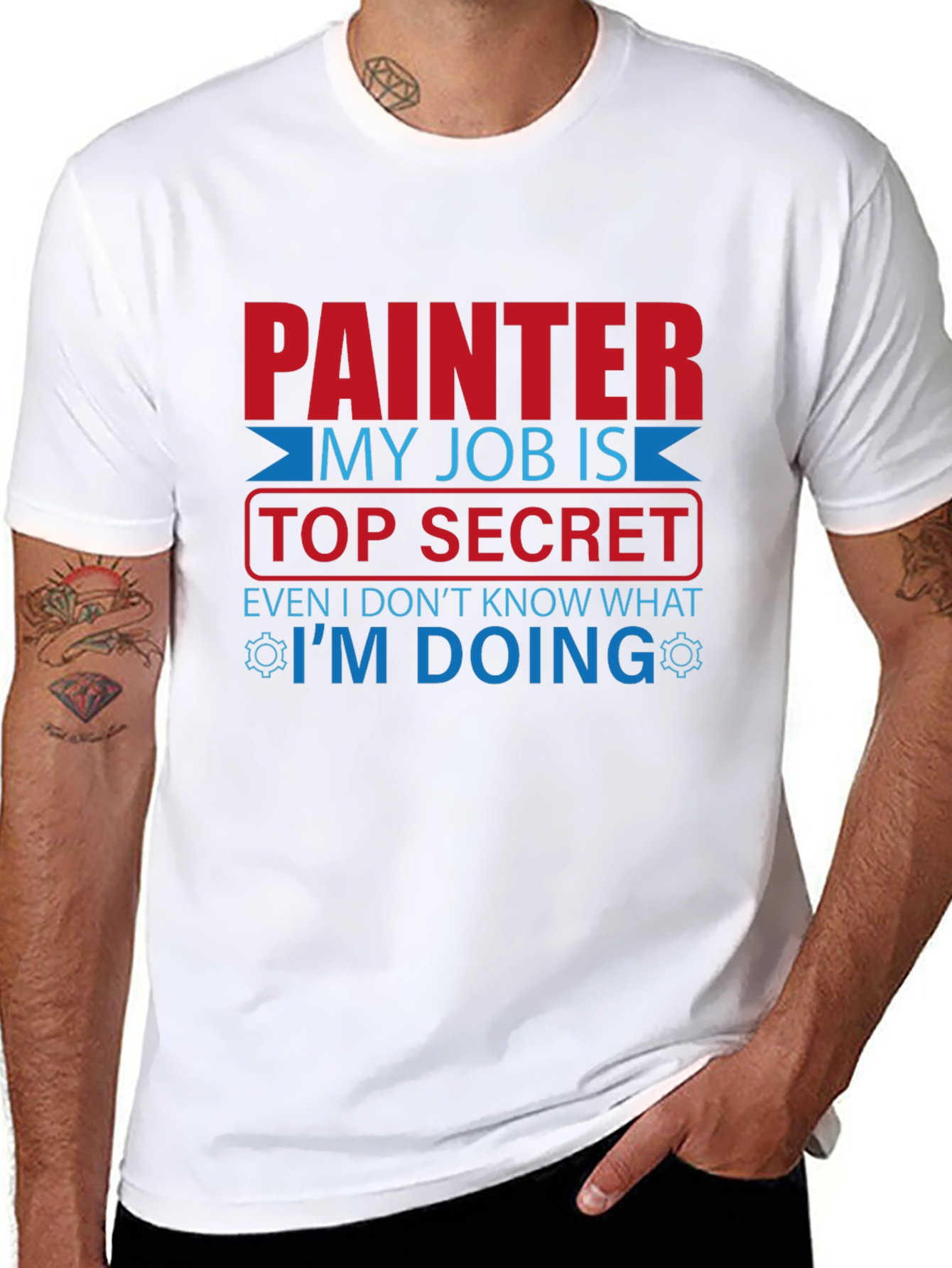 Painter Top Secret Job T-Shirt - Funny Work Tee