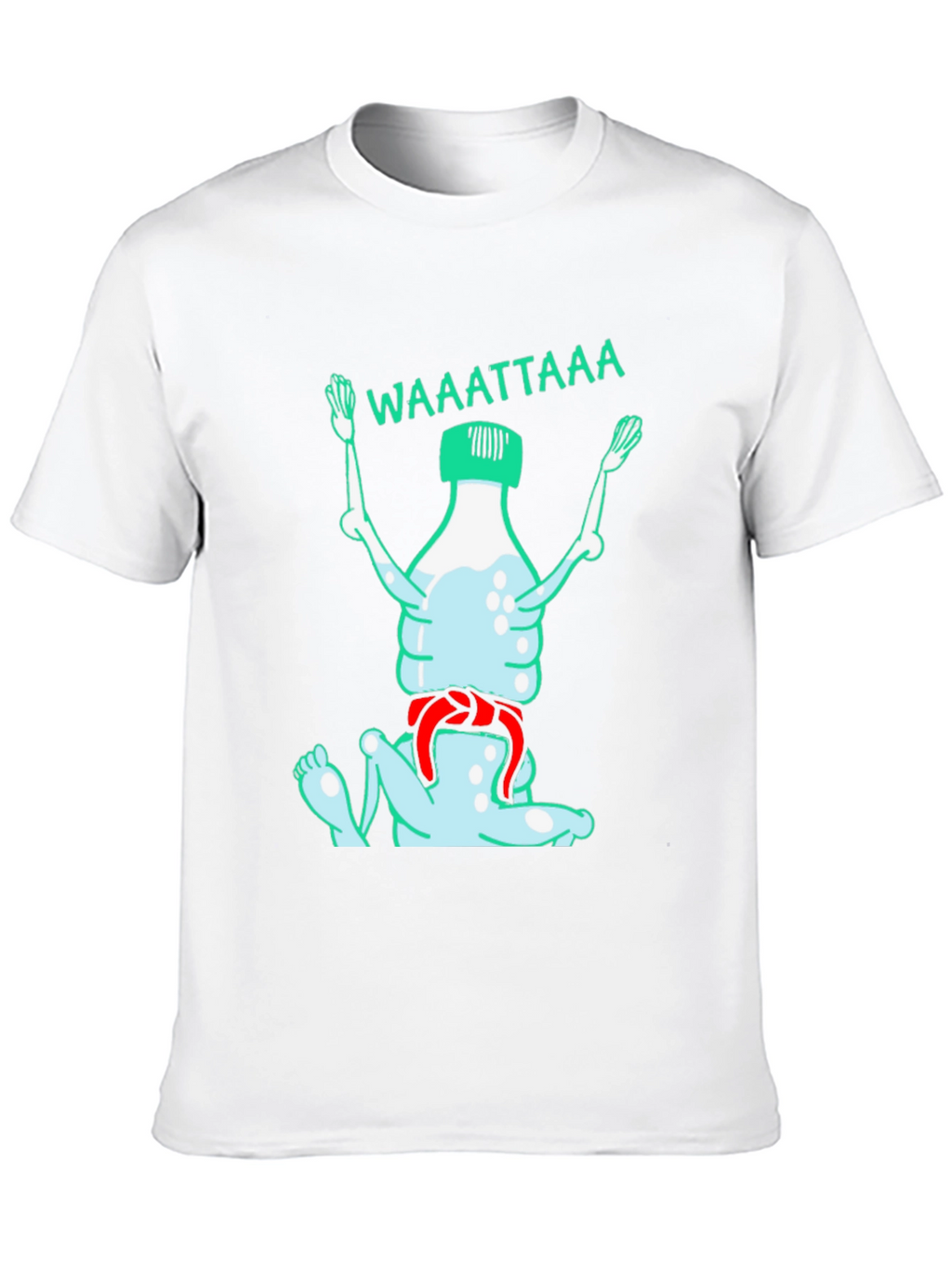 Funny Water Bottle Cartoon Graphic T-Shirt