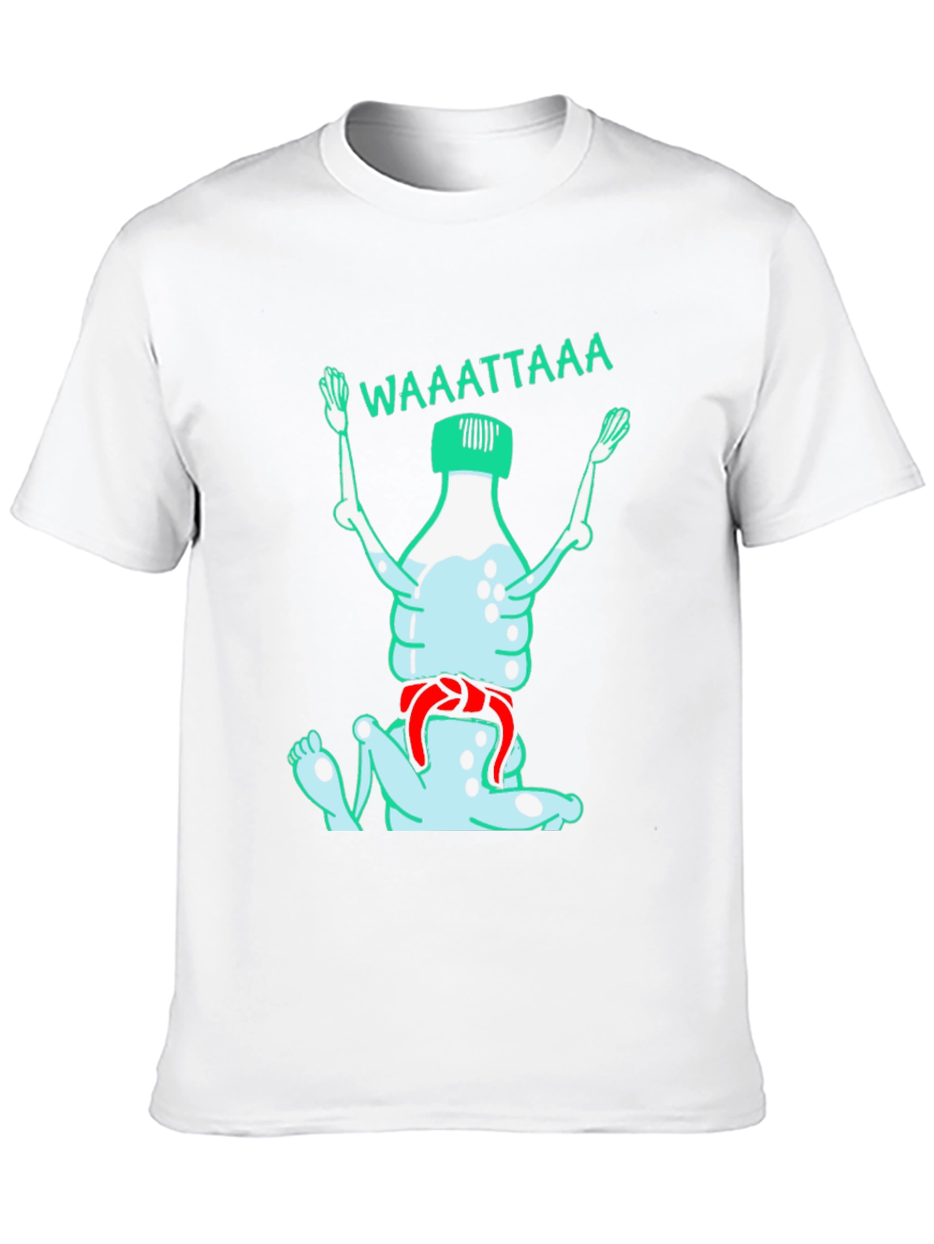 Funny Water Bottle Cartoon Graphic T-Shirt