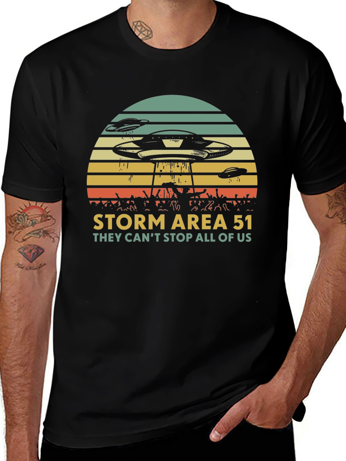 Storm Area 51 Graphic T-Shirt - They Cant Stop All of Us!
