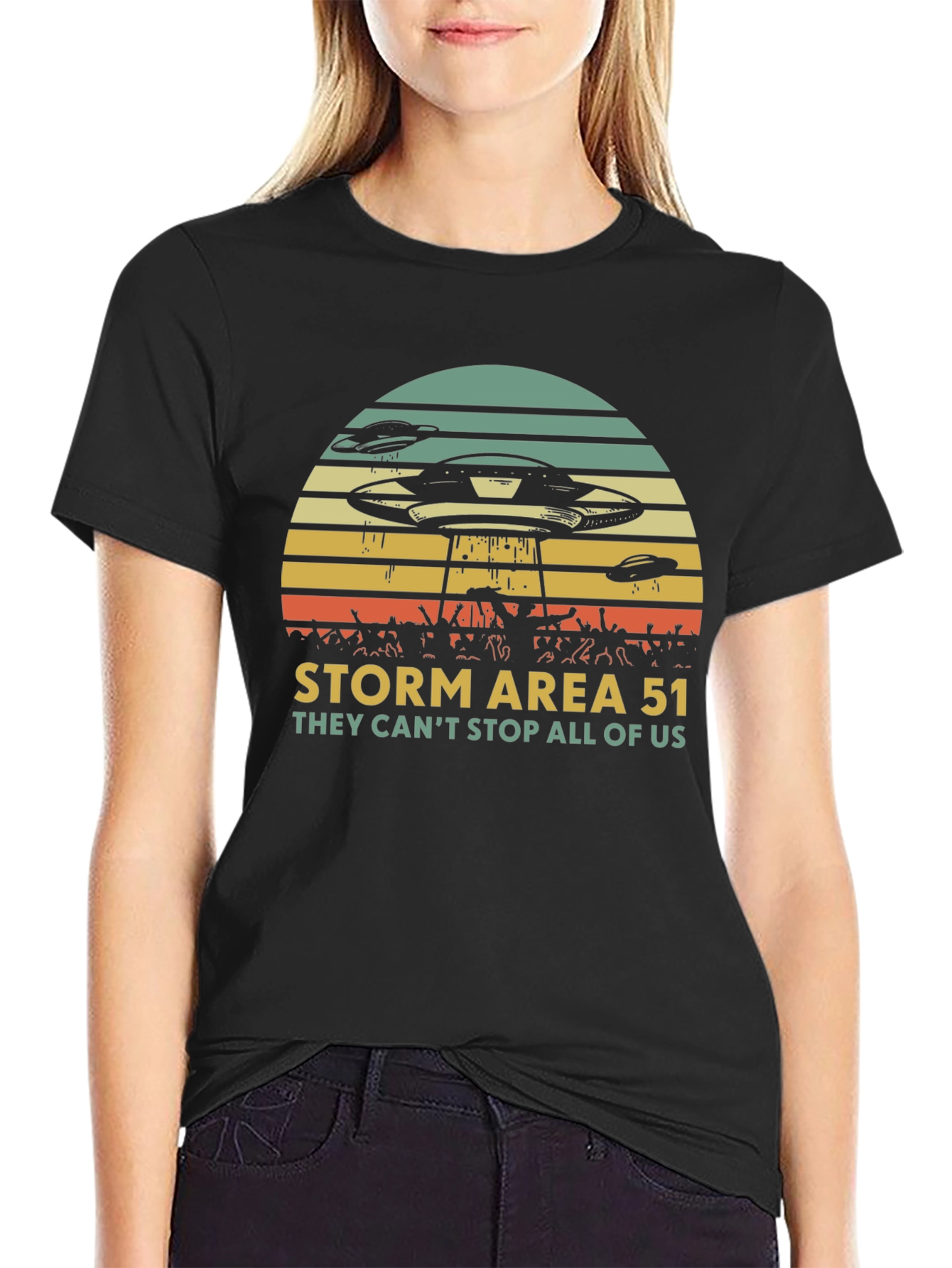 Storm Area 51 Graphic T-Shirt - They Cant Stop All of Us!