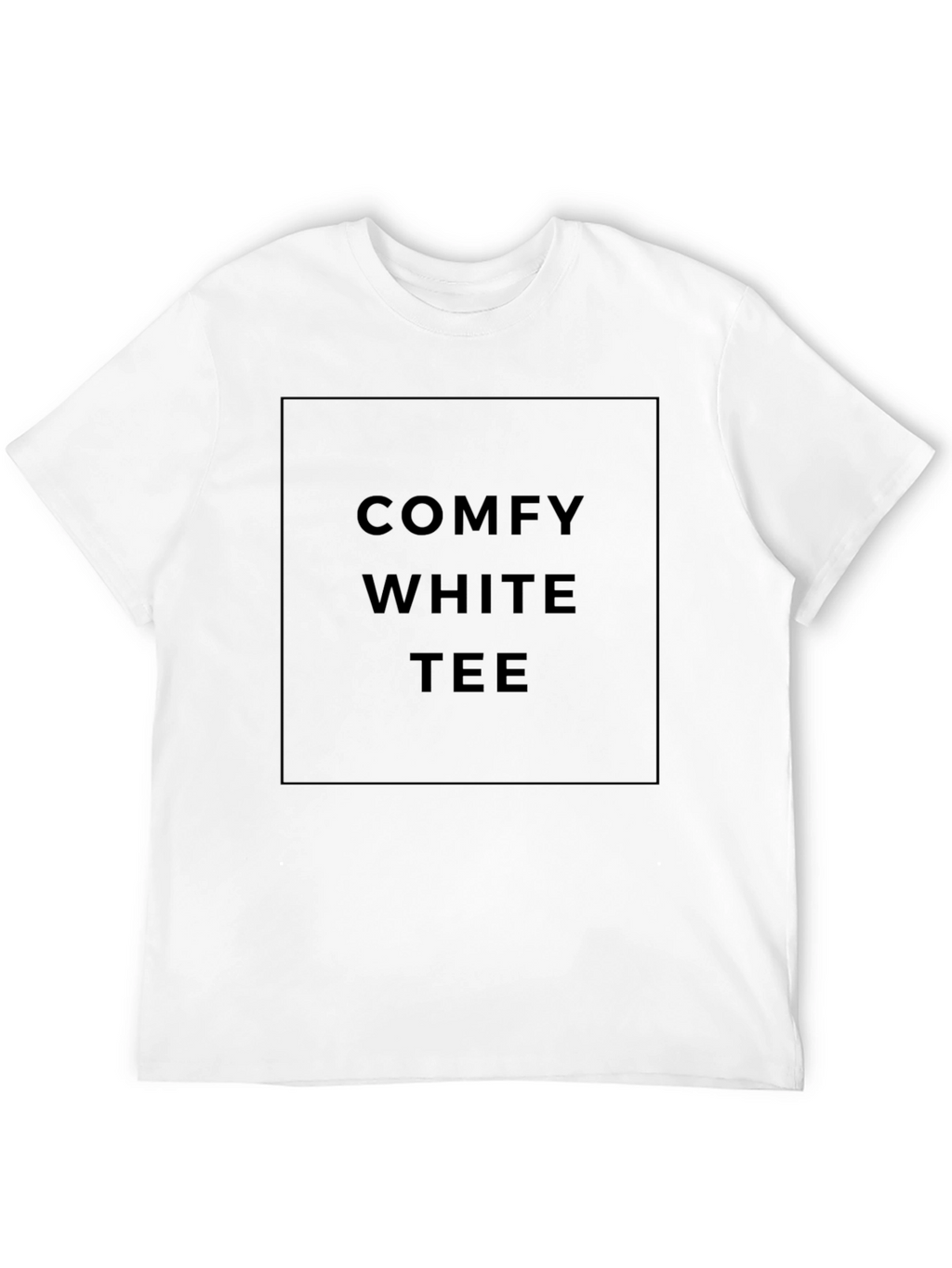 Comfy White Tee - Black Unisex T-Shirt