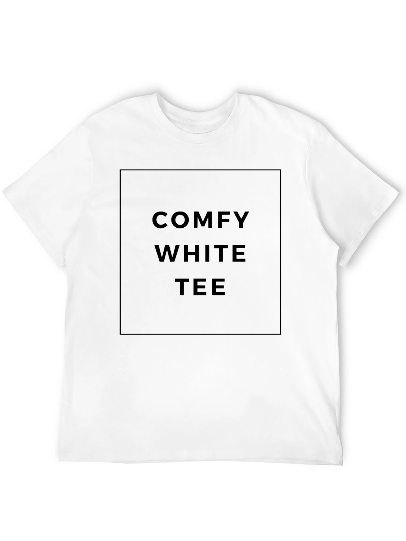 Comfy White Tee - Black Unisex T-Shirt