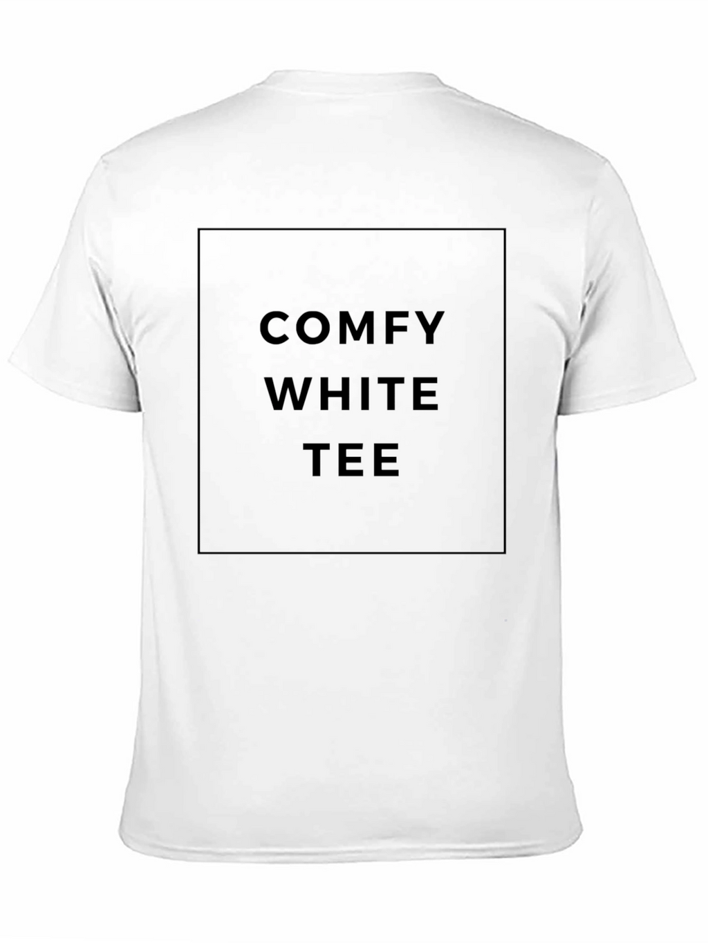 Comfy White Tee - Black Unisex T-Shirt