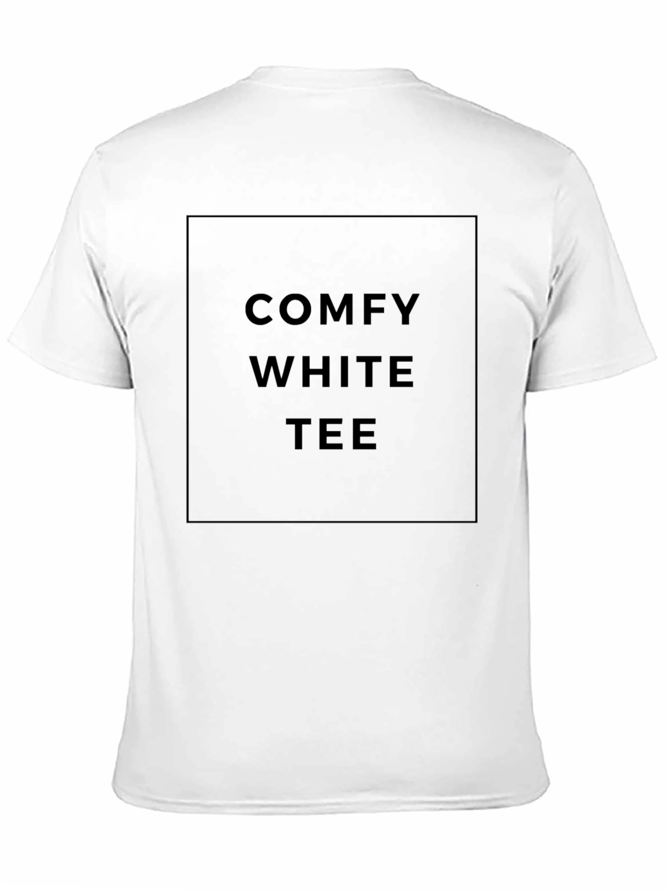 Comfy White Tee - Black Unisex T-Shirt