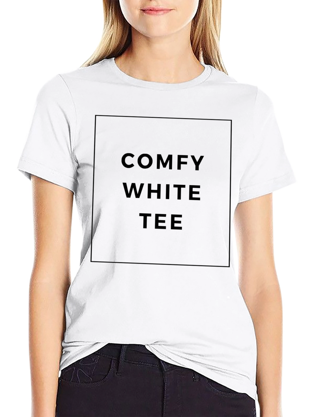 Comfy White Tee - Black Unisex T-Shirt