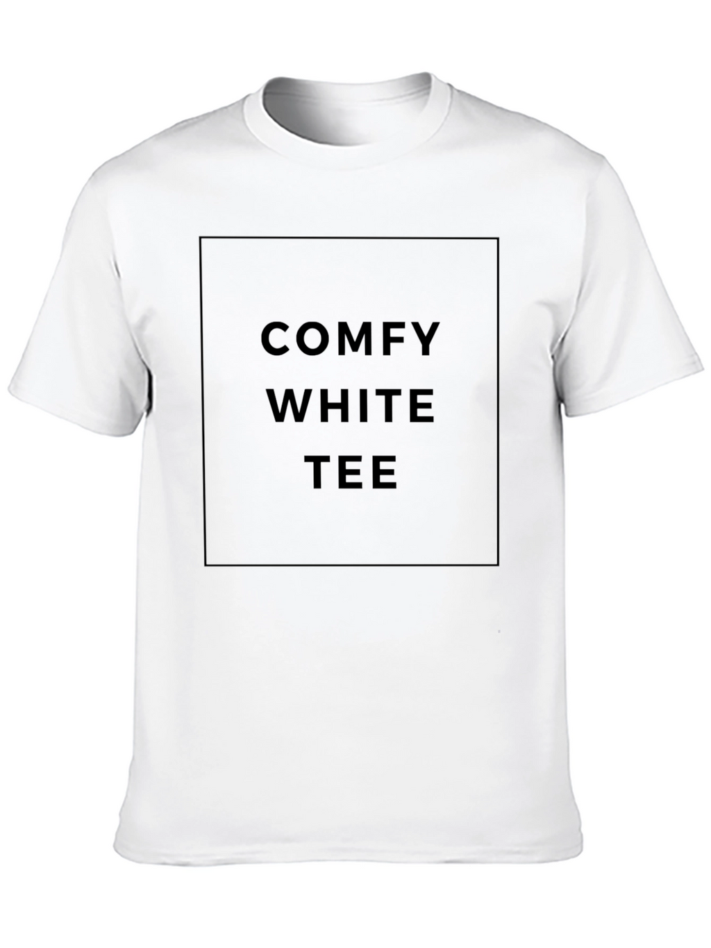 Comfy White Tee - Black Unisex T-Shirt