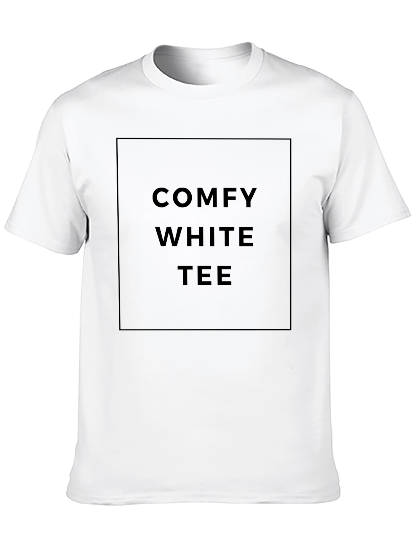 Comfy White Tee - Black Unisex T-Shirt