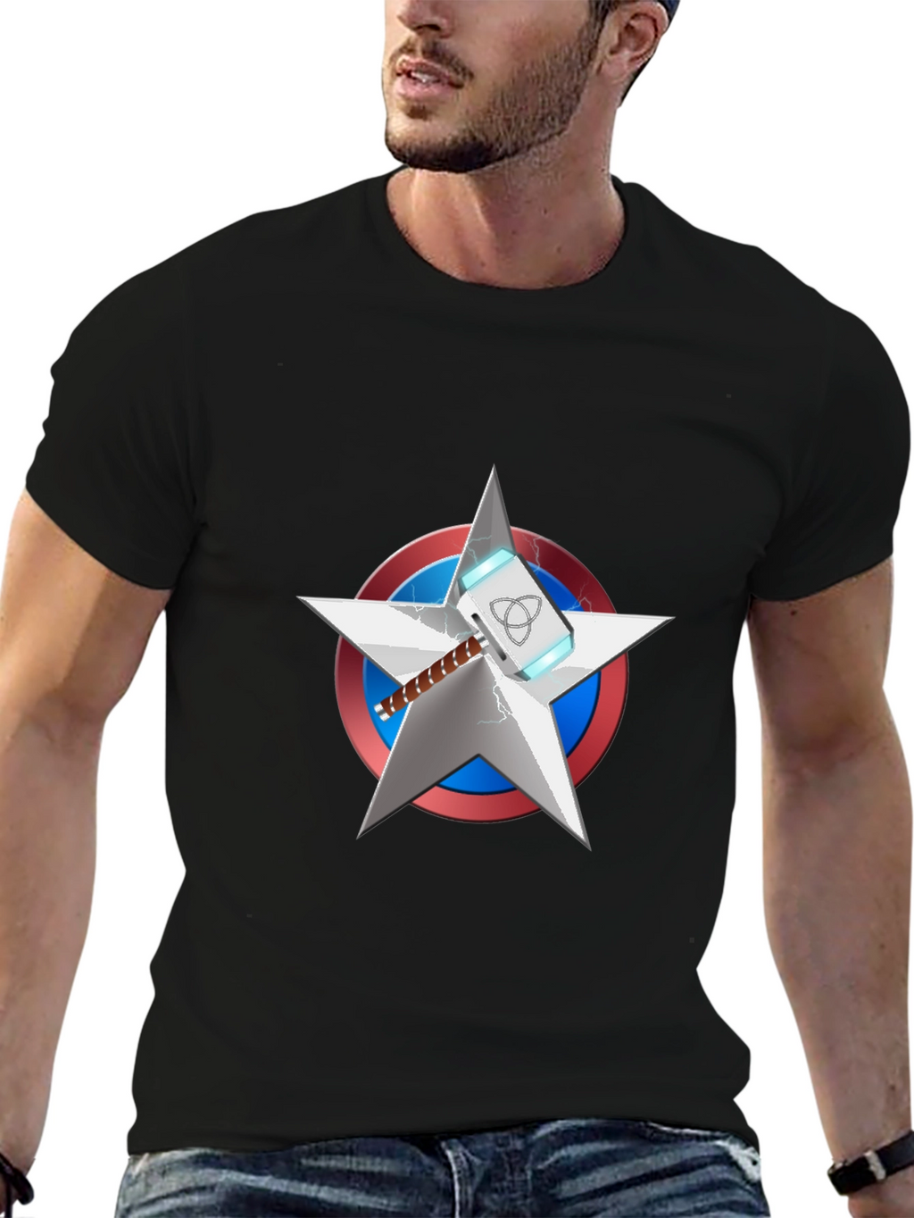 Superhero Mashup T-Shirt - Captain America & Thor