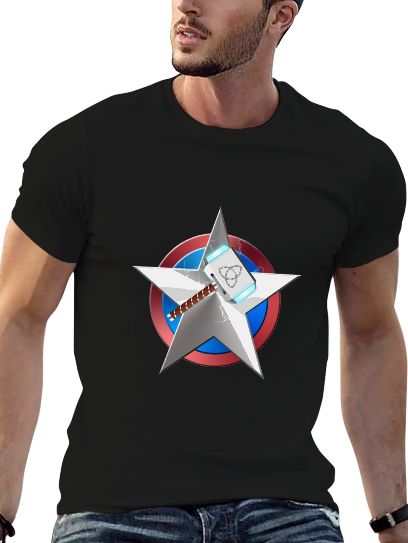 Superhero Mashup T-Shirt - Captain America & Thor