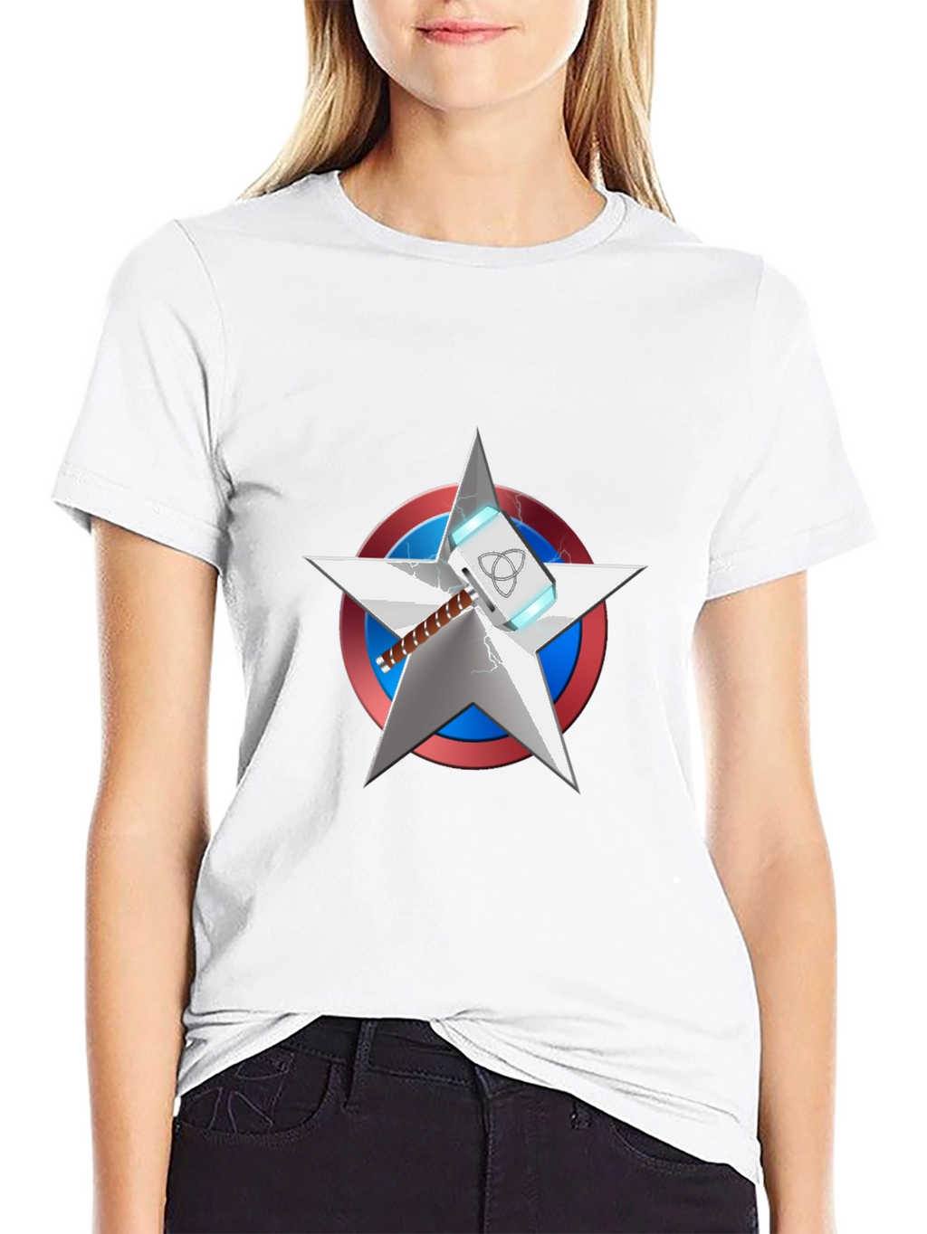 Superhero Mashup T-Shirt - Captain America & Thor