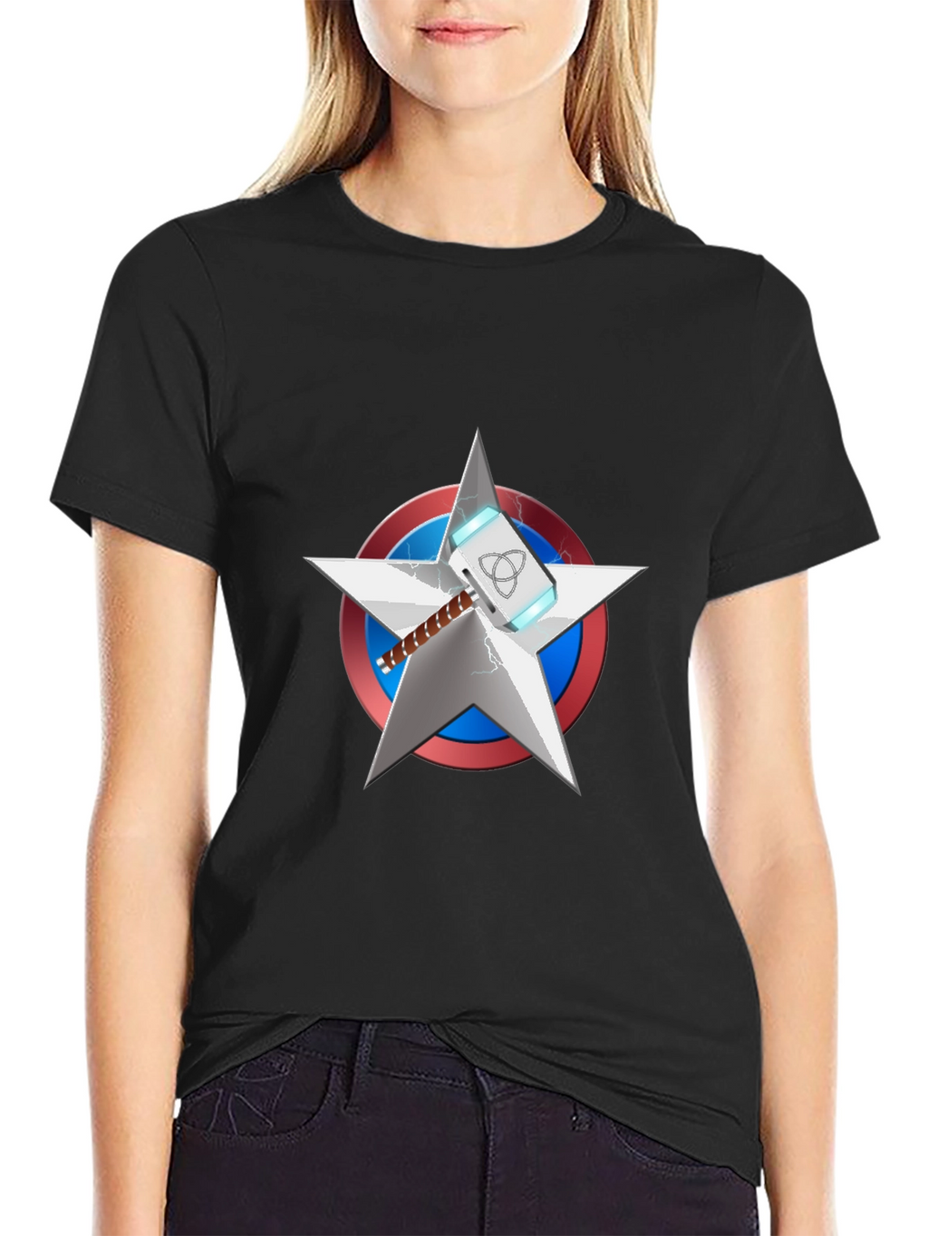Superhero Mashup T-Shirt - Captain America & Thor