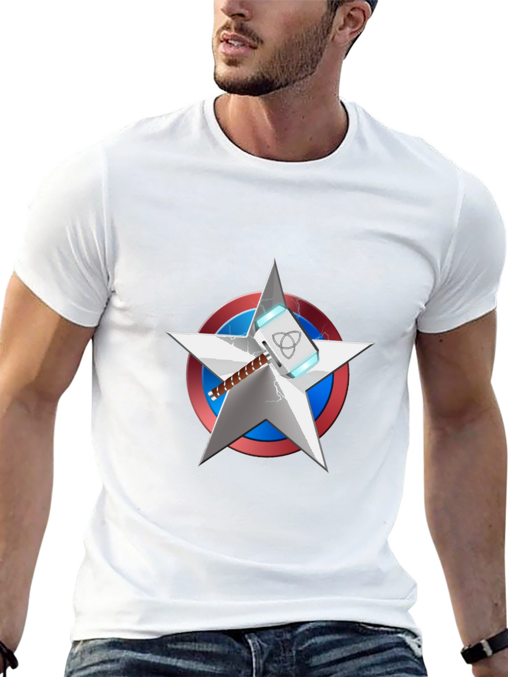 Superhero Mashup T-Shirt - Captain America & Thor