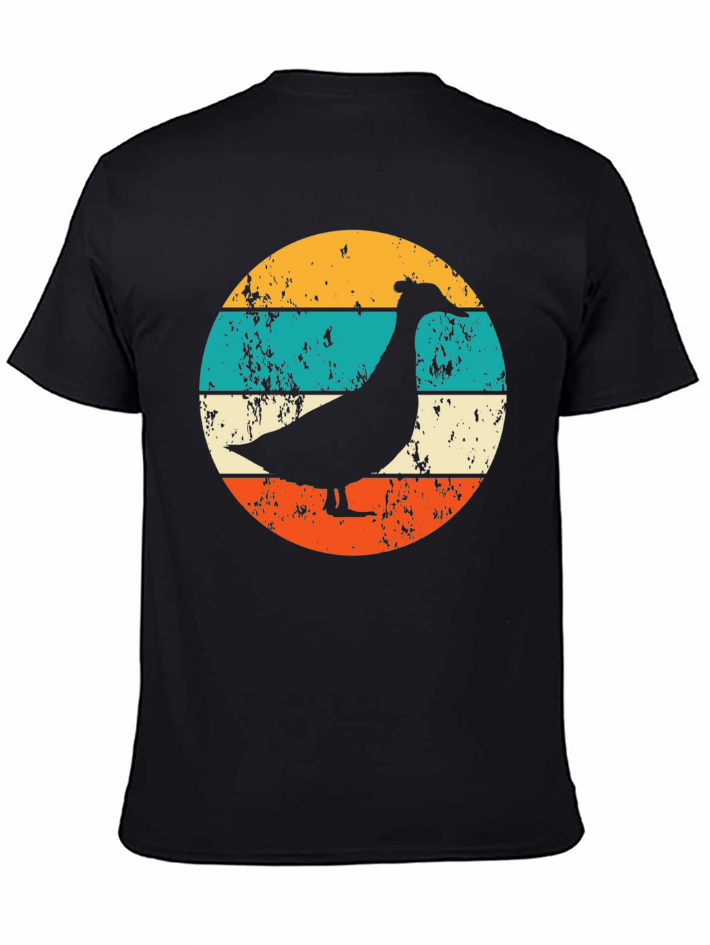 Retro Goose Graphic T-Shirt - Black