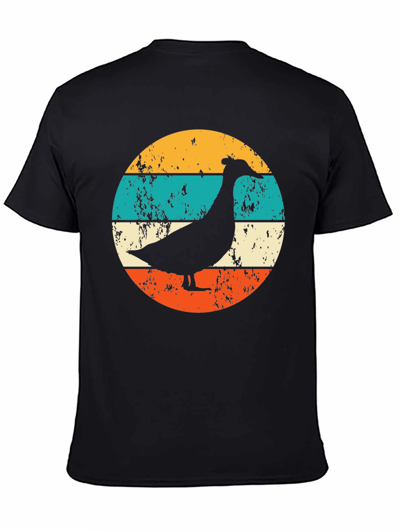 Retro Goose Graphic T-Shirt - Black
