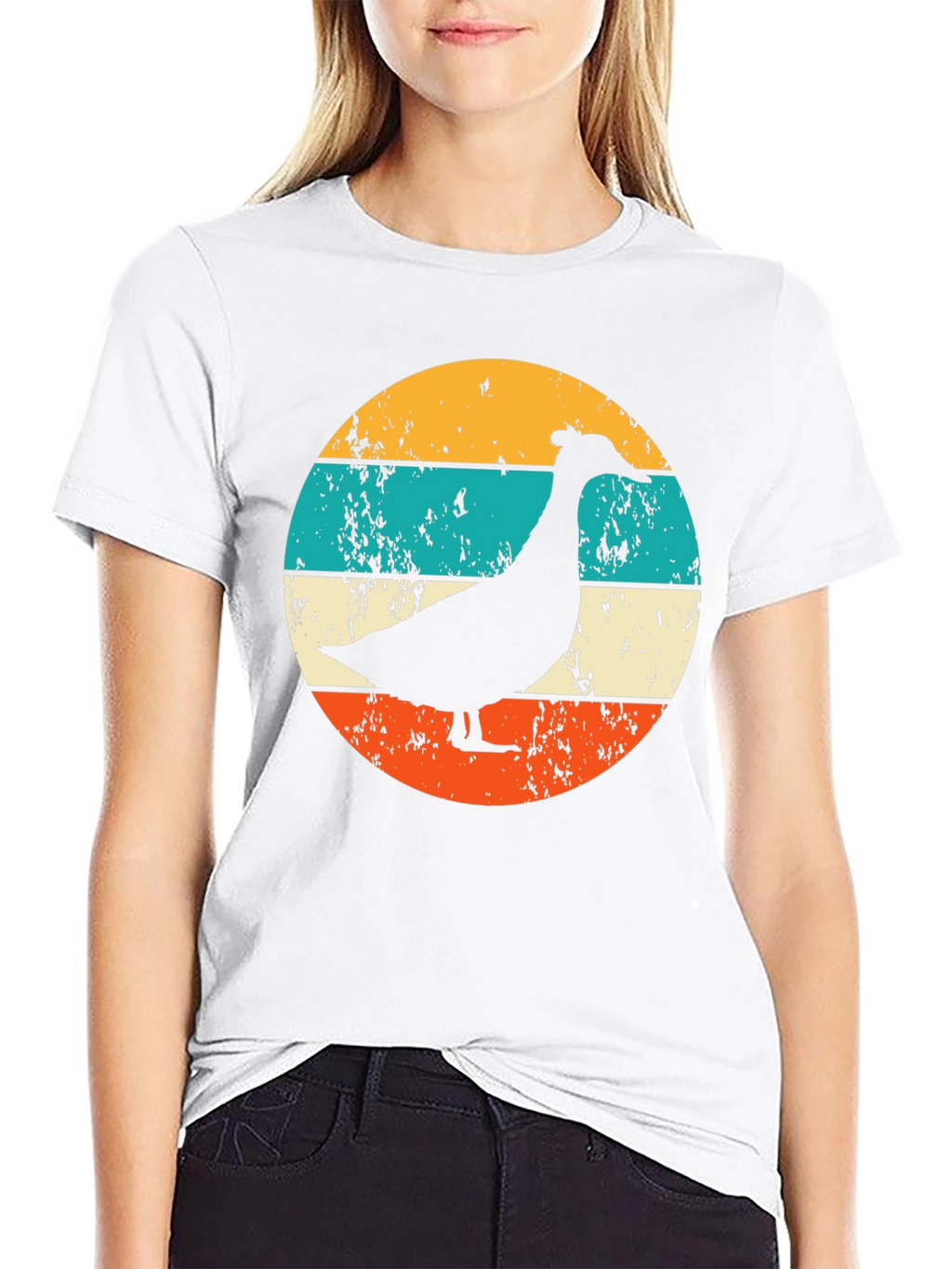 Retro Goose Graphic T-Shirt - Black