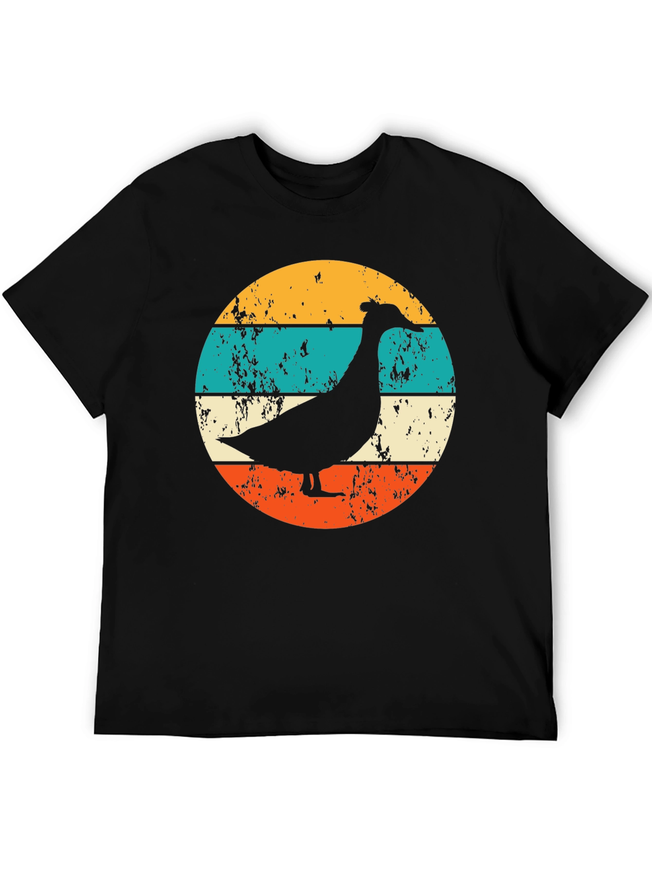 Retro Goose Graphic T-Shirt - Black