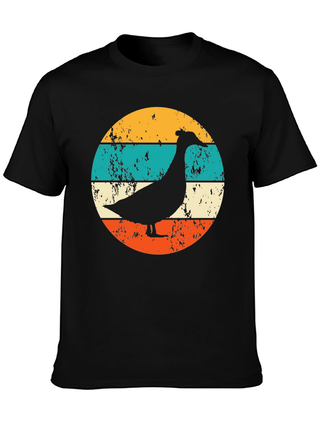 Retro Goose Graphic T-Shirt - Black