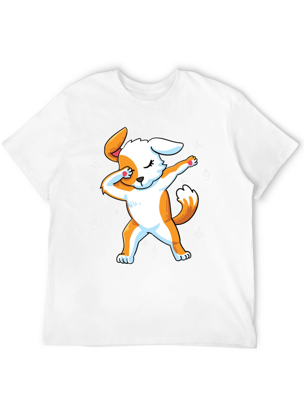 Dabbing Dog Graphic T-Shirt - Trendy Mens Black Tee