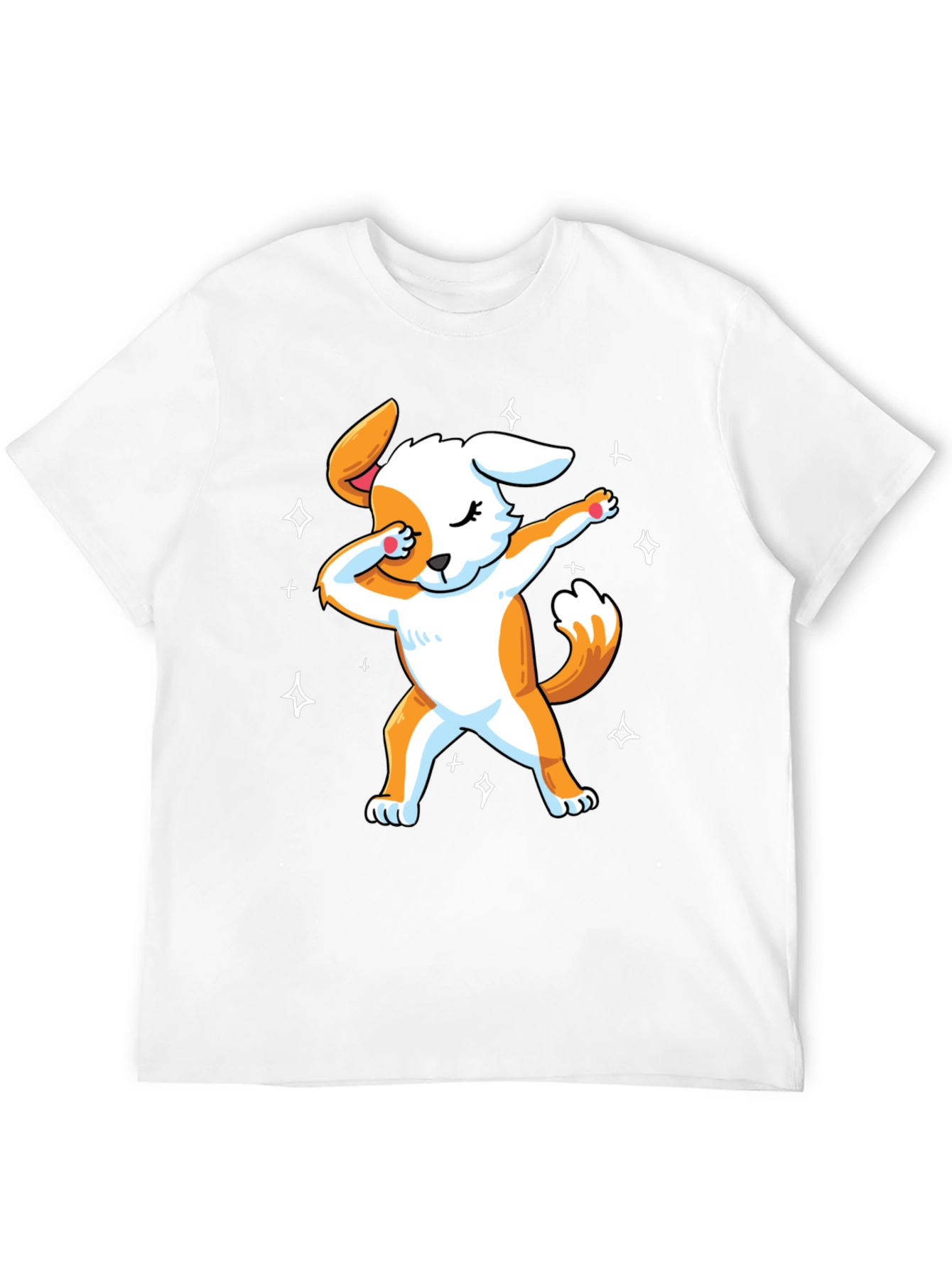 Dabbing Dog Graphic T-Shirt - Trendy Mens Black Tee
