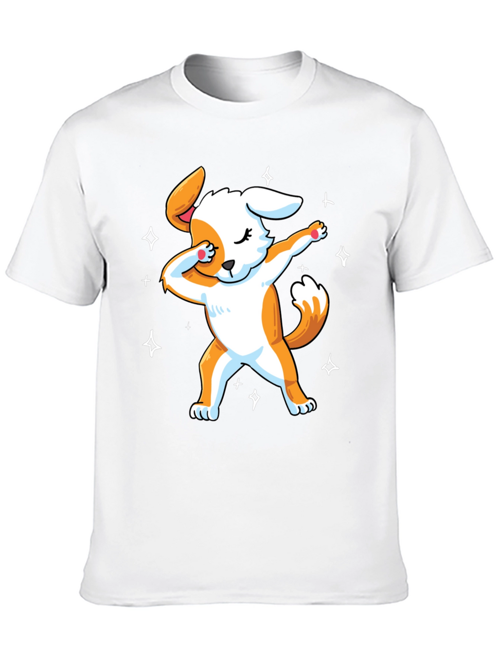 Dabbing Dog Graphic T-Shirt - Trendy Mens Black Tee