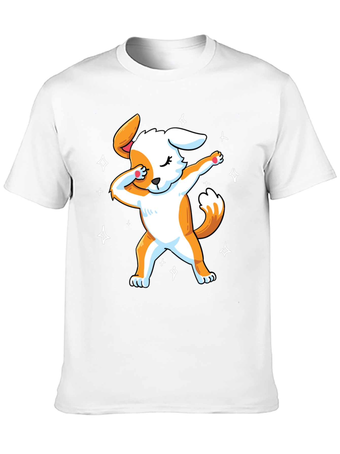 Dabbing Dog Graphic T-Shirt - Trendy Mens Black Tee