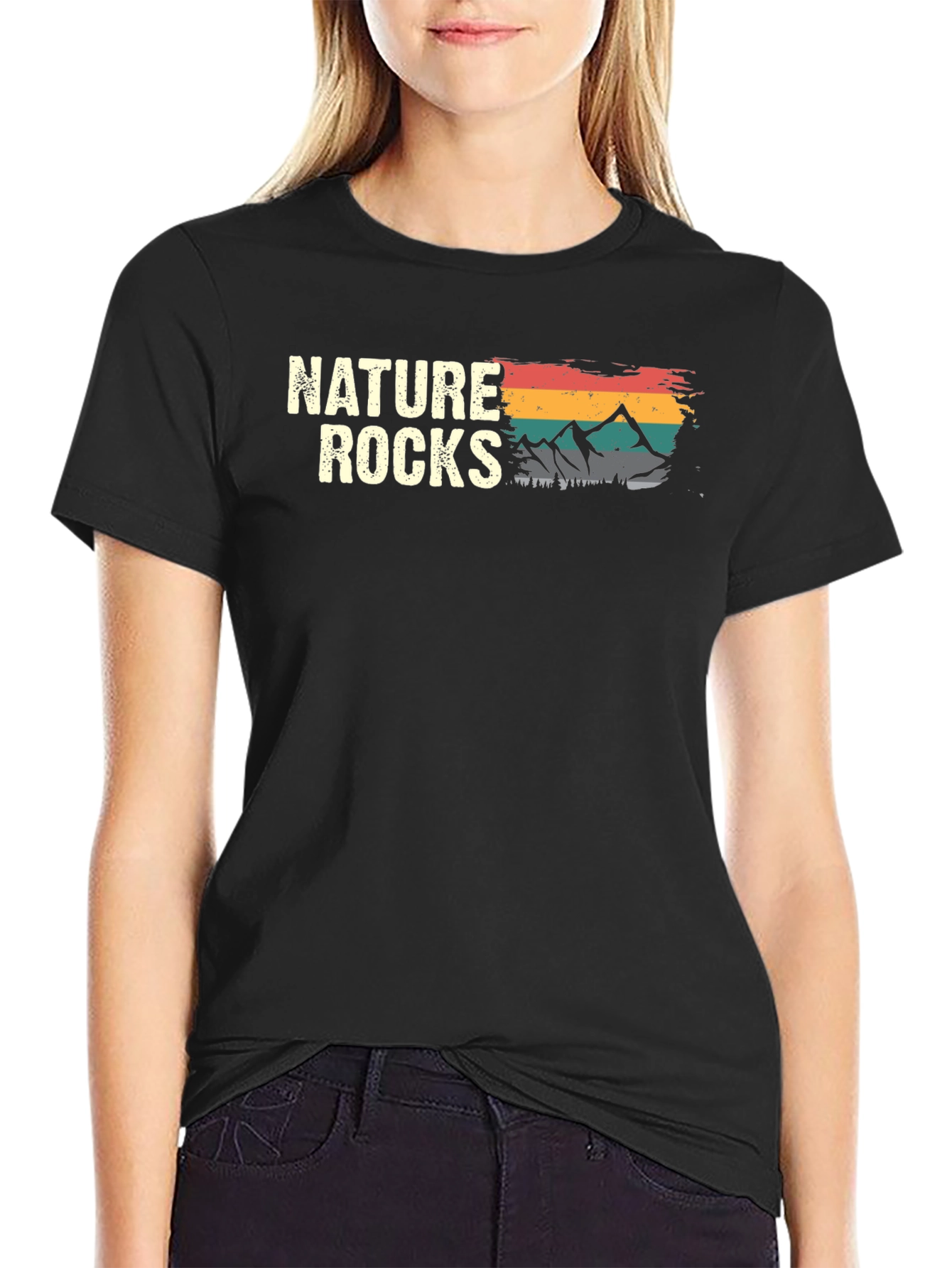 Nature Rocks T-Shirt - Mountain Design Tee