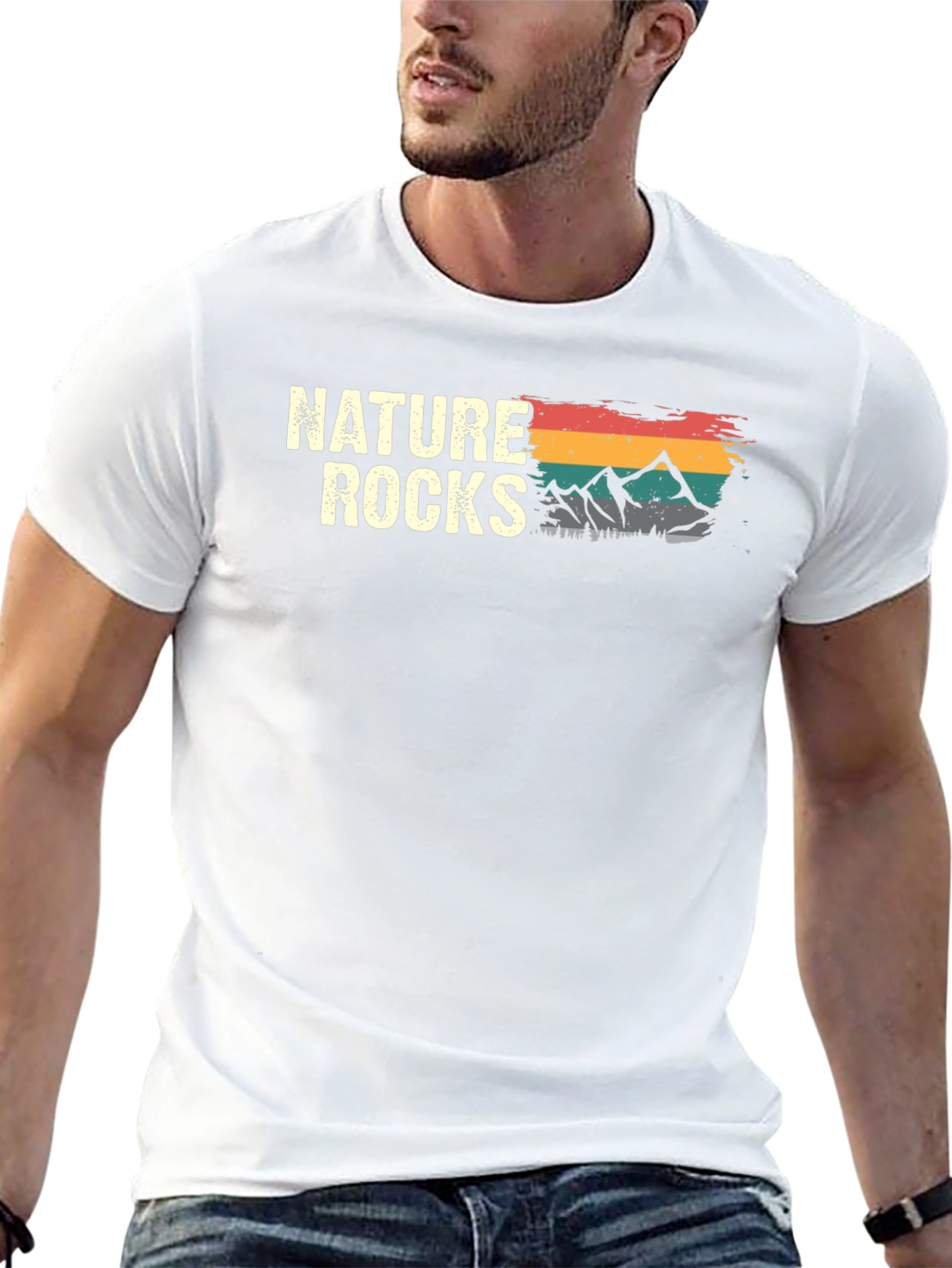 Nature Rocks T-Shirt - Mountain Design Tee