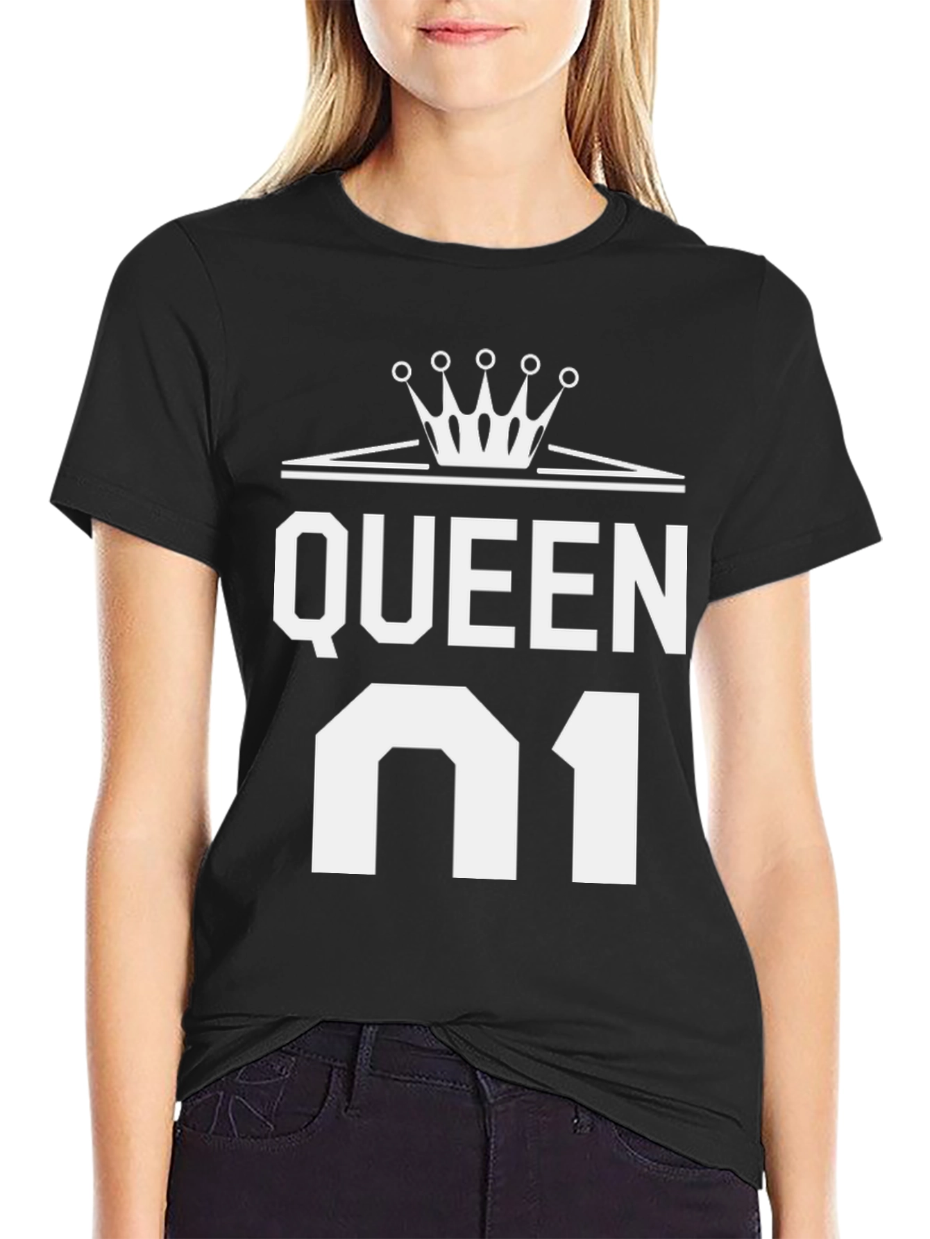 Queen 01 Graphic Tee - Black Cotton T-Shirt