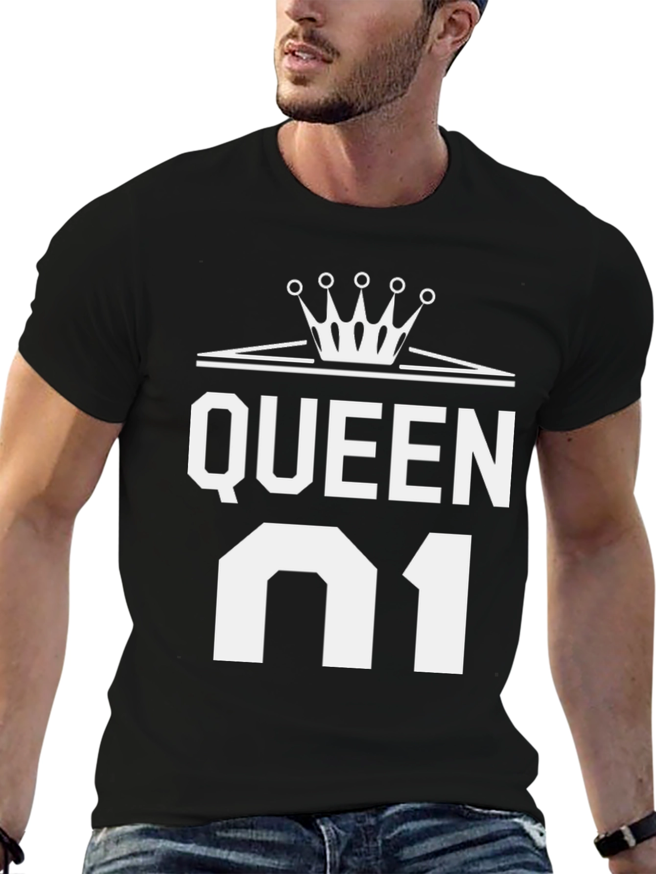 Queen 01 Graphic Tee - Black Cotton T-Shirt