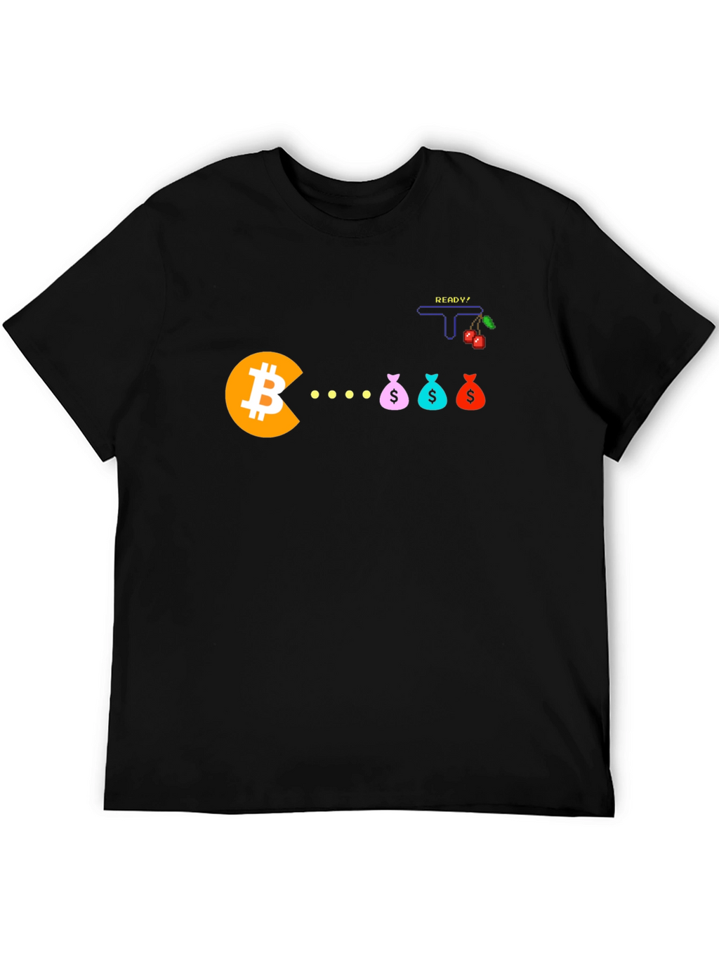 Bitcoin Pacman T-Shirt - Crypto Gamer Tee