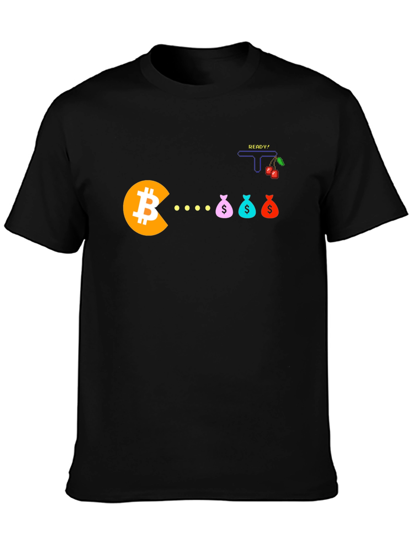 Bitcoin Pacman T-Shirt - Crypto Gamer Tee