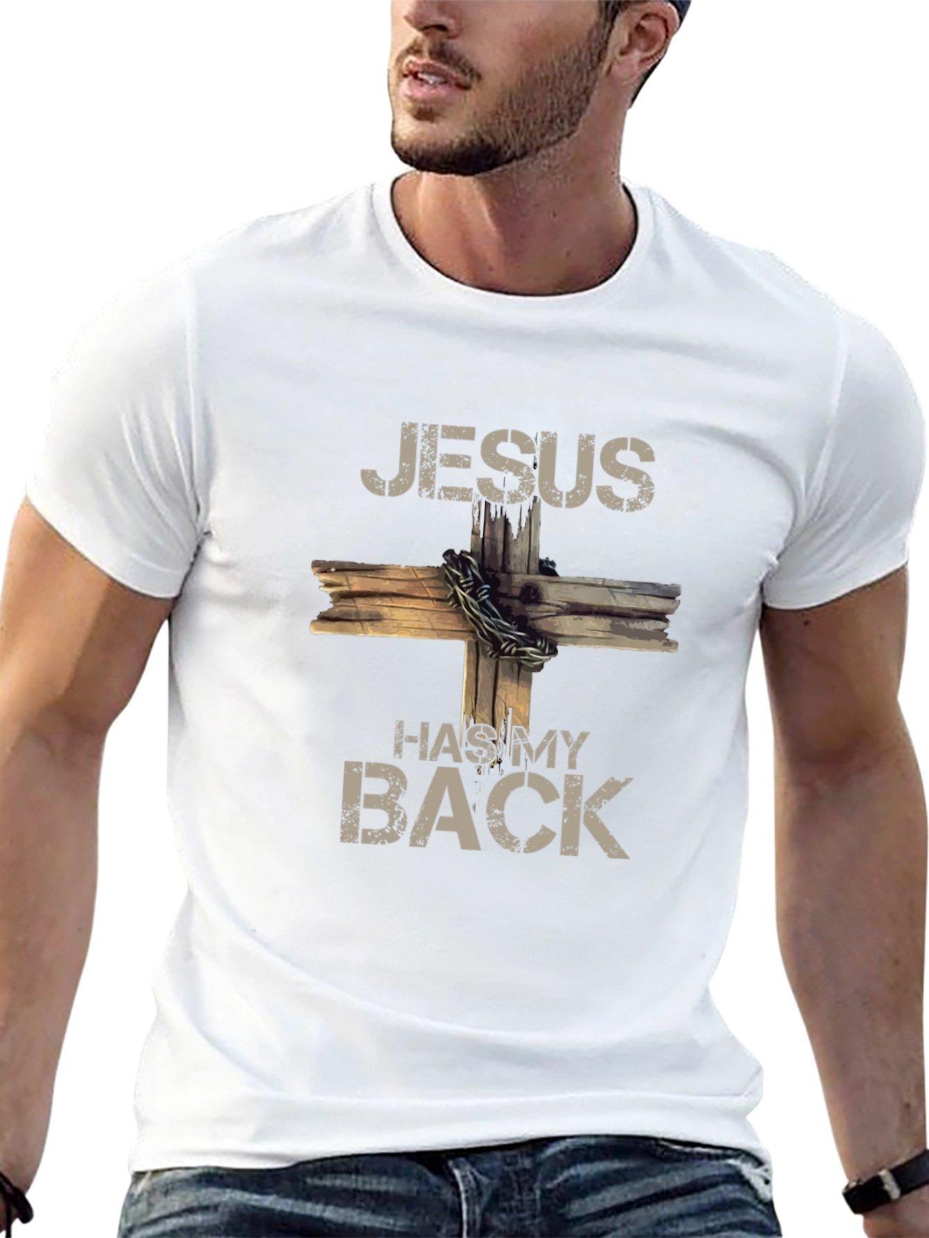 Jesus Has My Back Graphic Tee